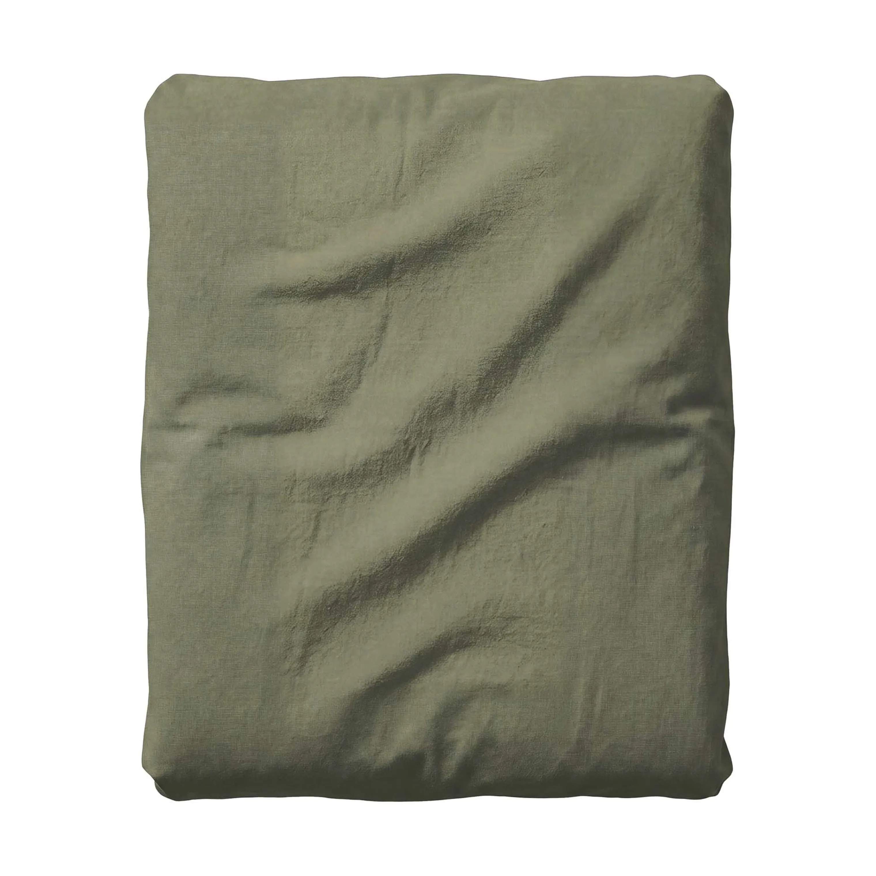 Essenza Lagner Fine Organic Jersey Topmadraslagen i Moss, B160 x L220 cm, 1
