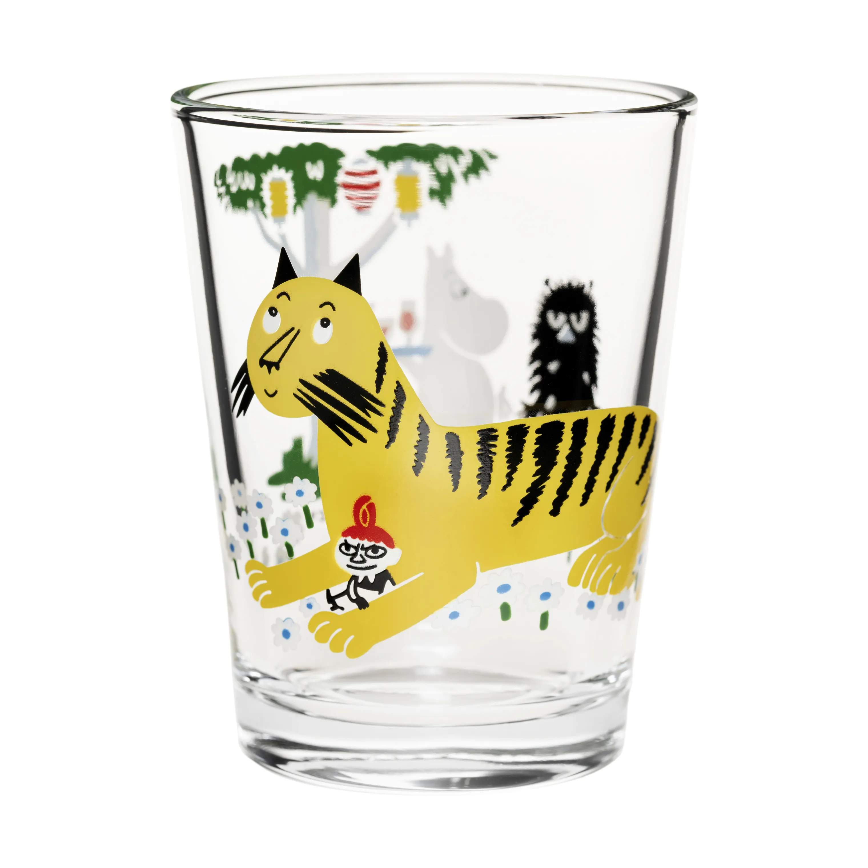 Moomin x Iittala Drikkeglas - Havefest, gul/sort, large