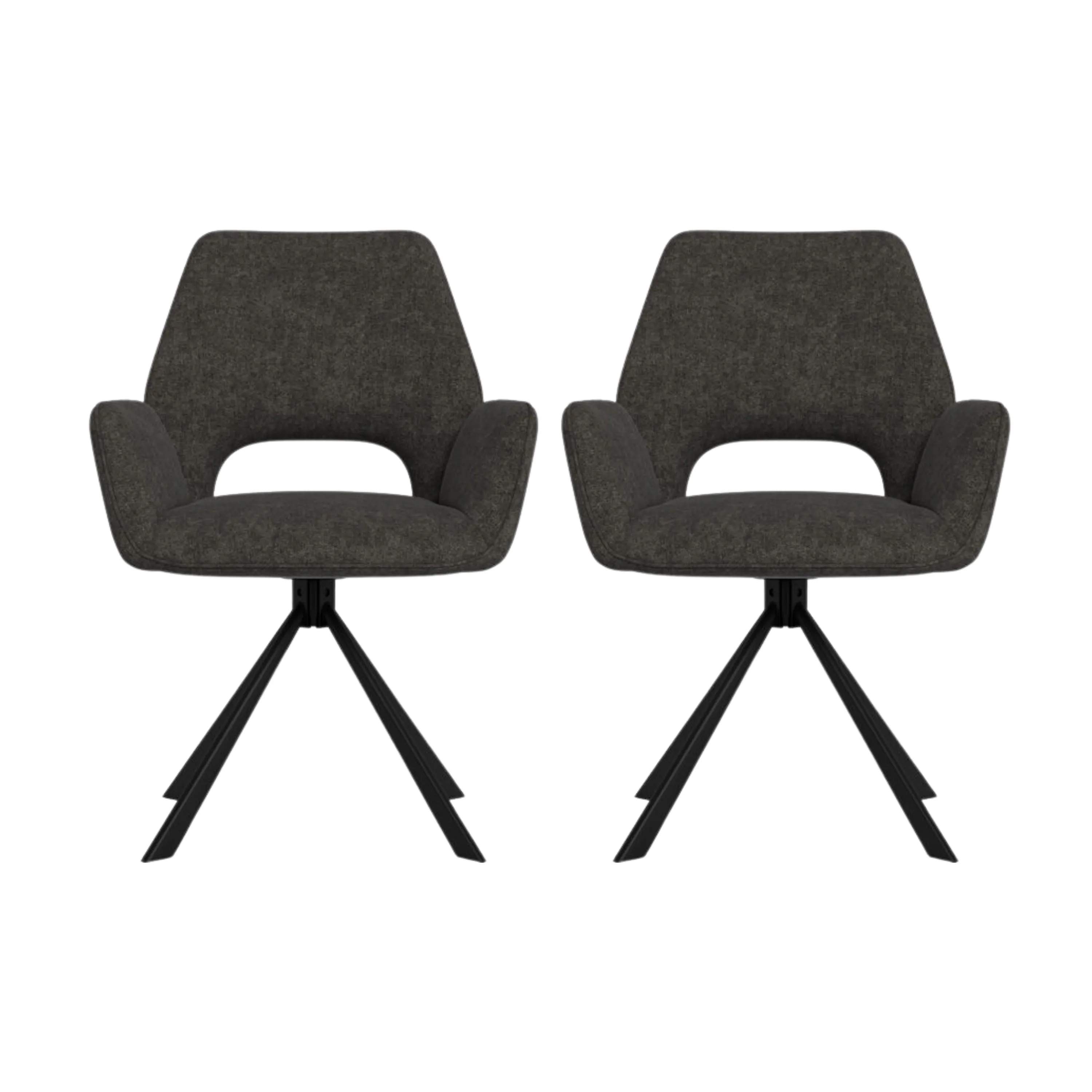 CASA Living Spisebordsstole Graham Spisebordsstol - 2 stk. i grå, 1