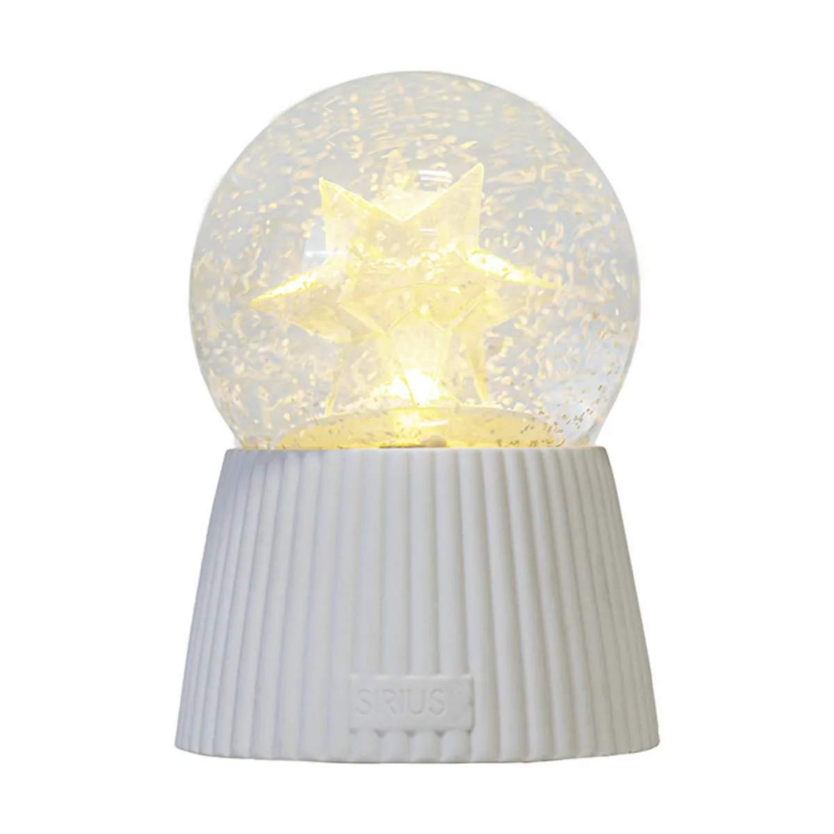 Sirius Lysdekoration Capella Snowglobe - Stjerne i Hvid, 1