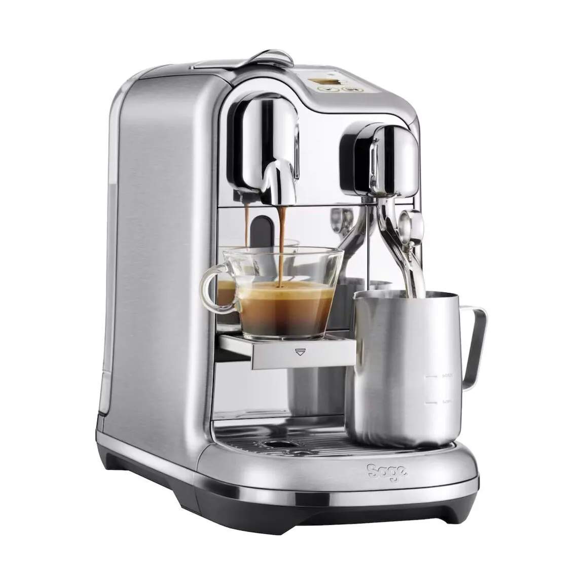 Sage kapselmaskiner SNE 900 Kapsel Kaffemaskine i Brushed Stainless Steel, 4
