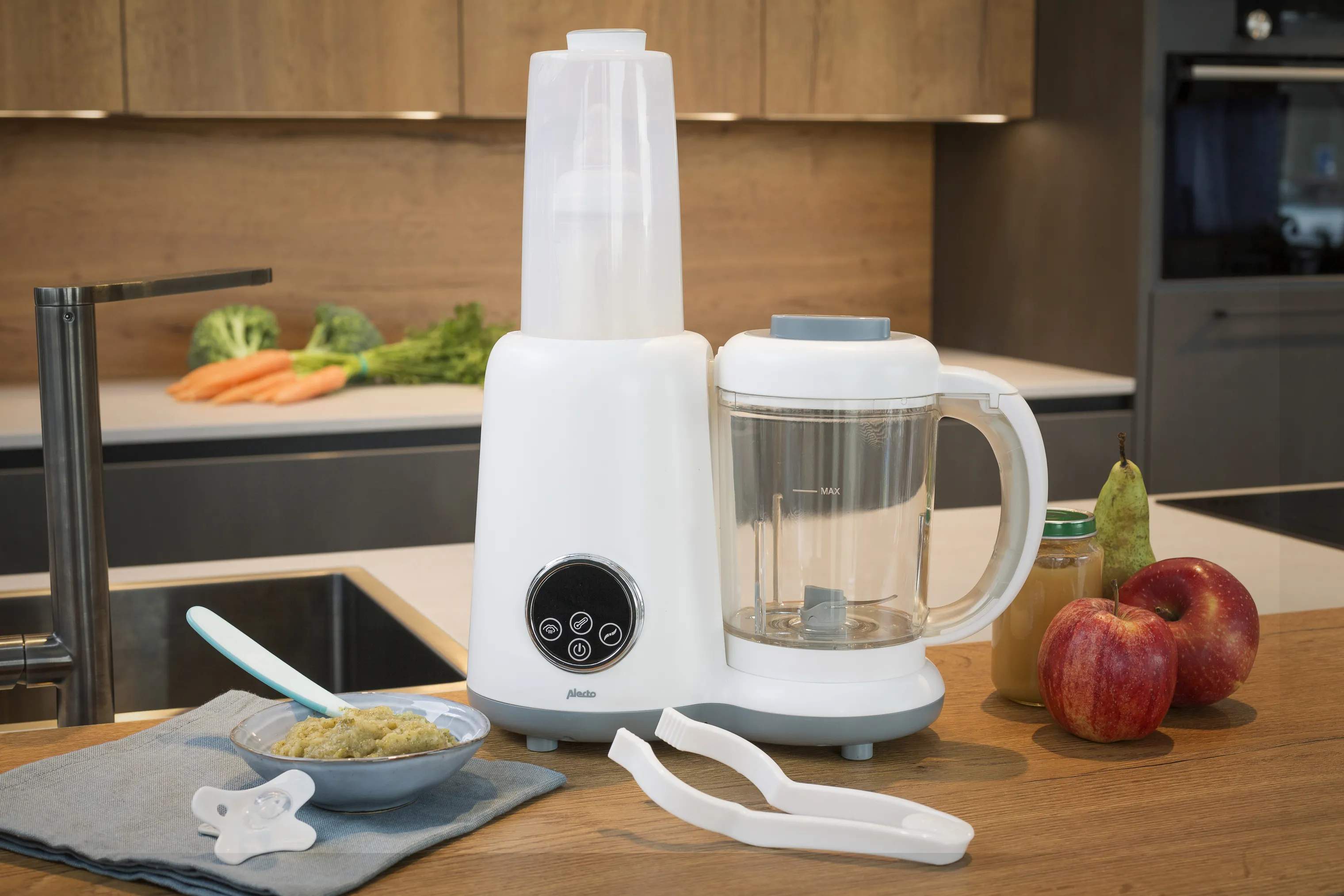 Alecto Baby Madtilberedning BFP-66 Dampblender til babymad i Hvid, 5