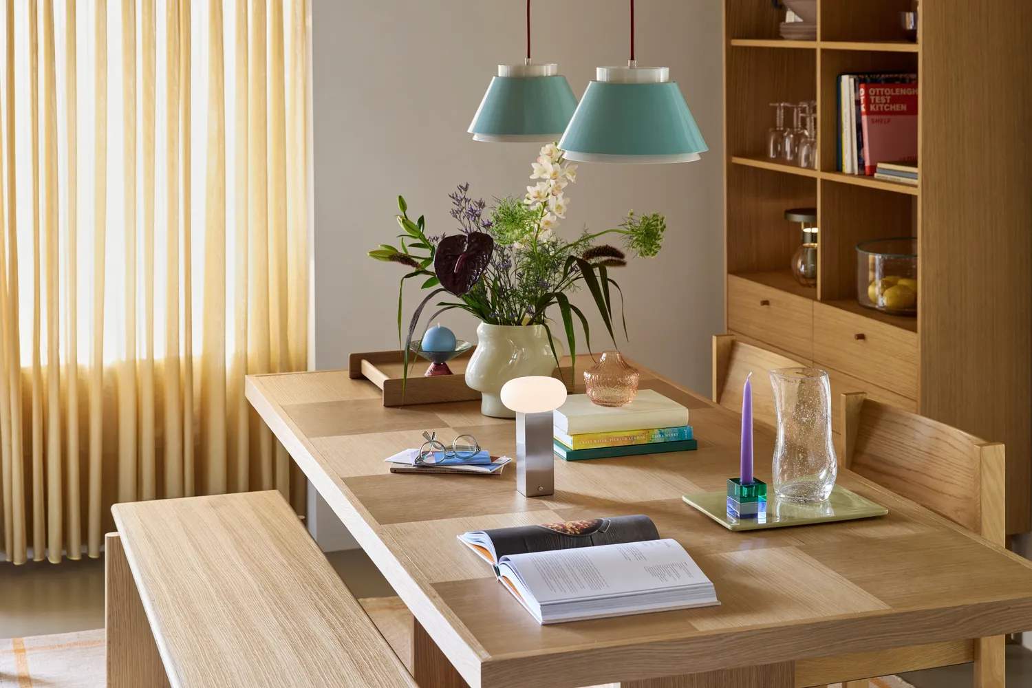 Hübsch Pendler Remi Pendel i Beige/Blå, 2