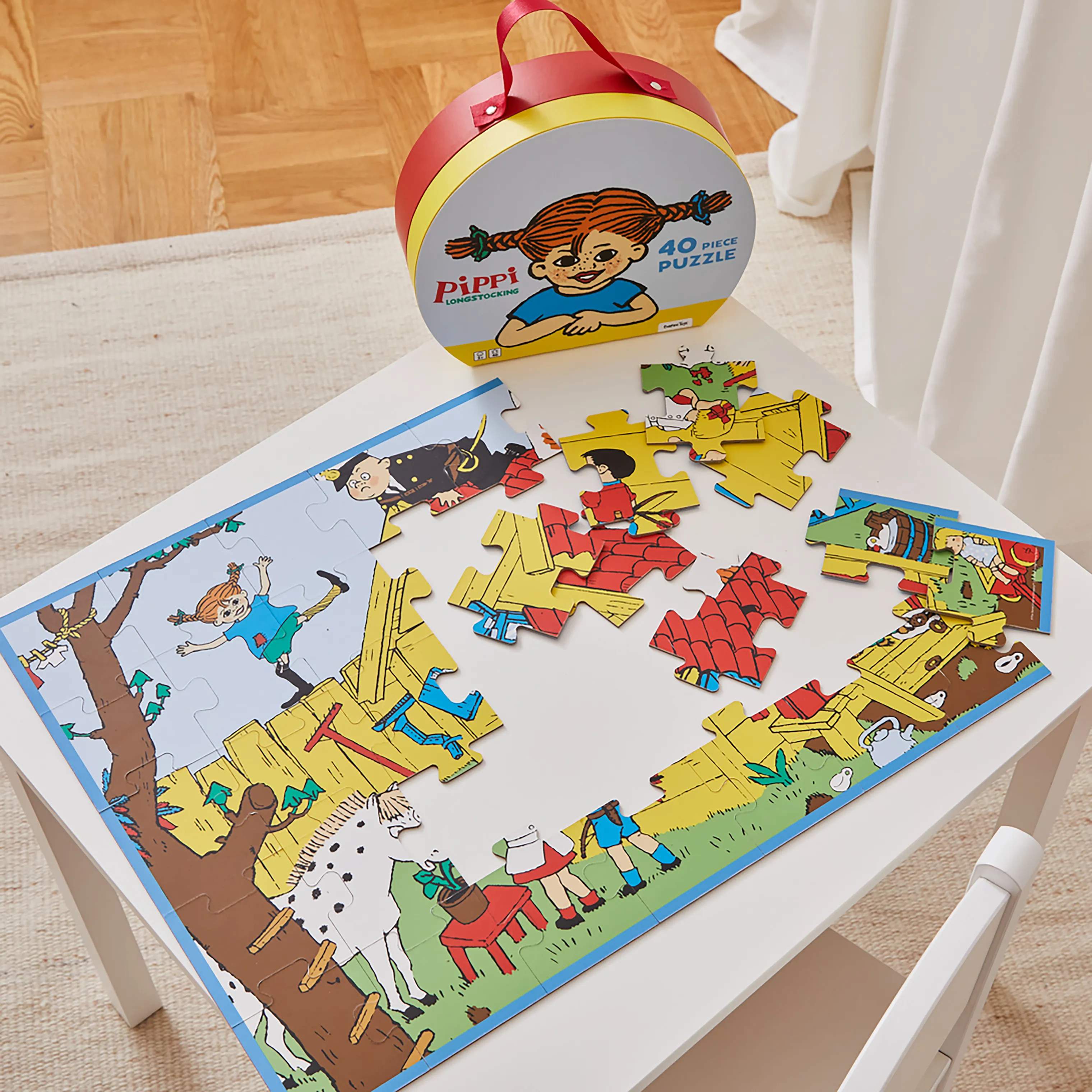 Barbo Toys Puslespil Pippi Langstrømpe Pippi Langstrømpe Puslespil i kuffert i Multifarvet, 2