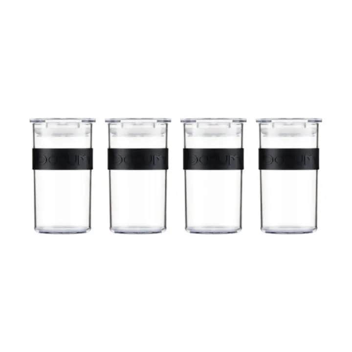 Presso Opbevaringsglas - 4 stk., sort, large