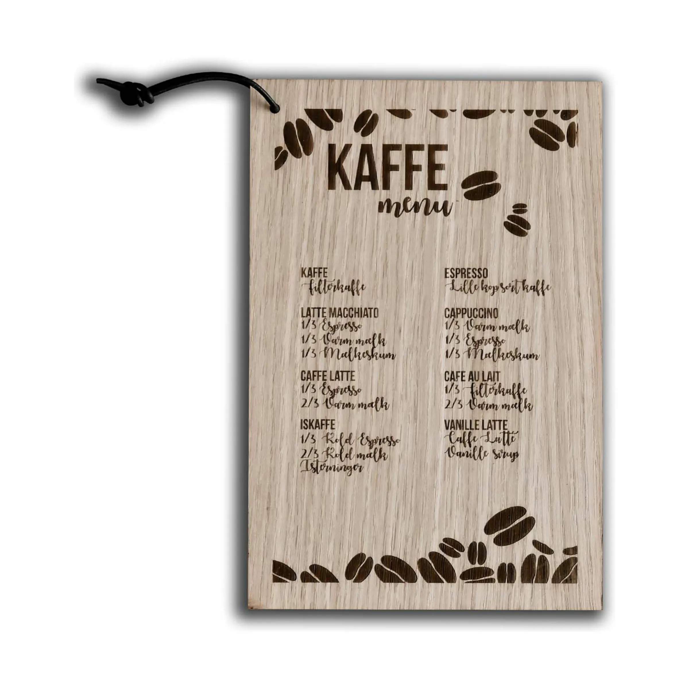 Minifabrikken vægdekoration Tavle - Kaffeopskrift