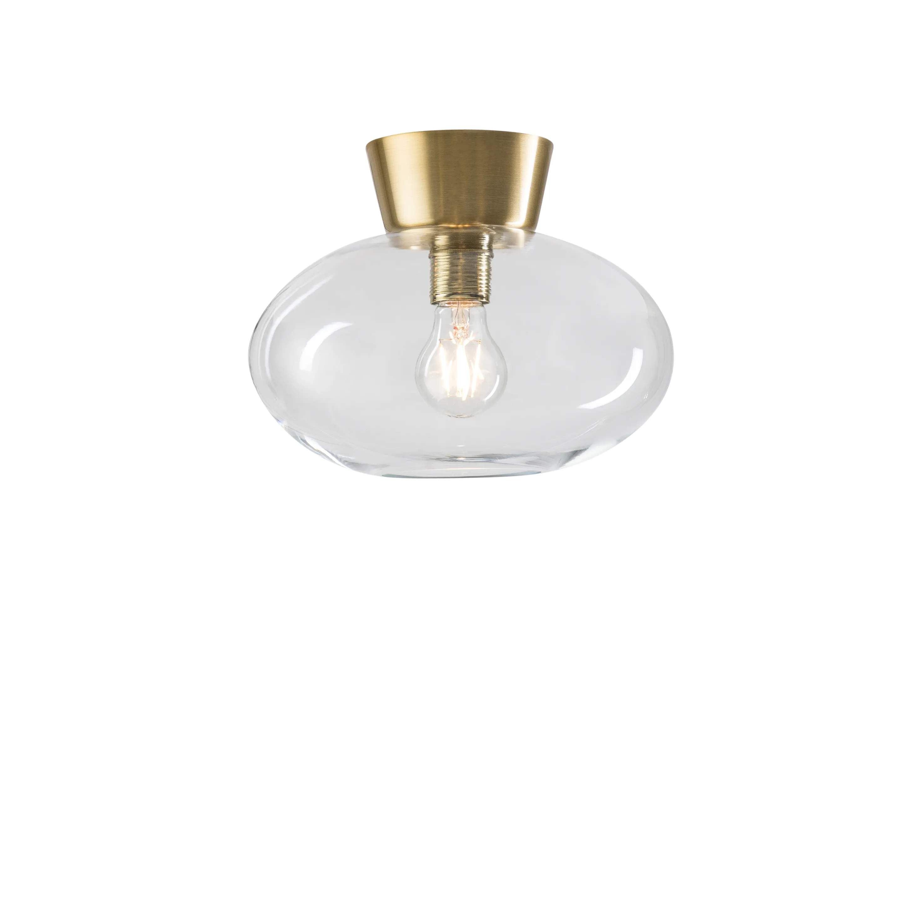 Bullo Loftlampe, brass/clear, large