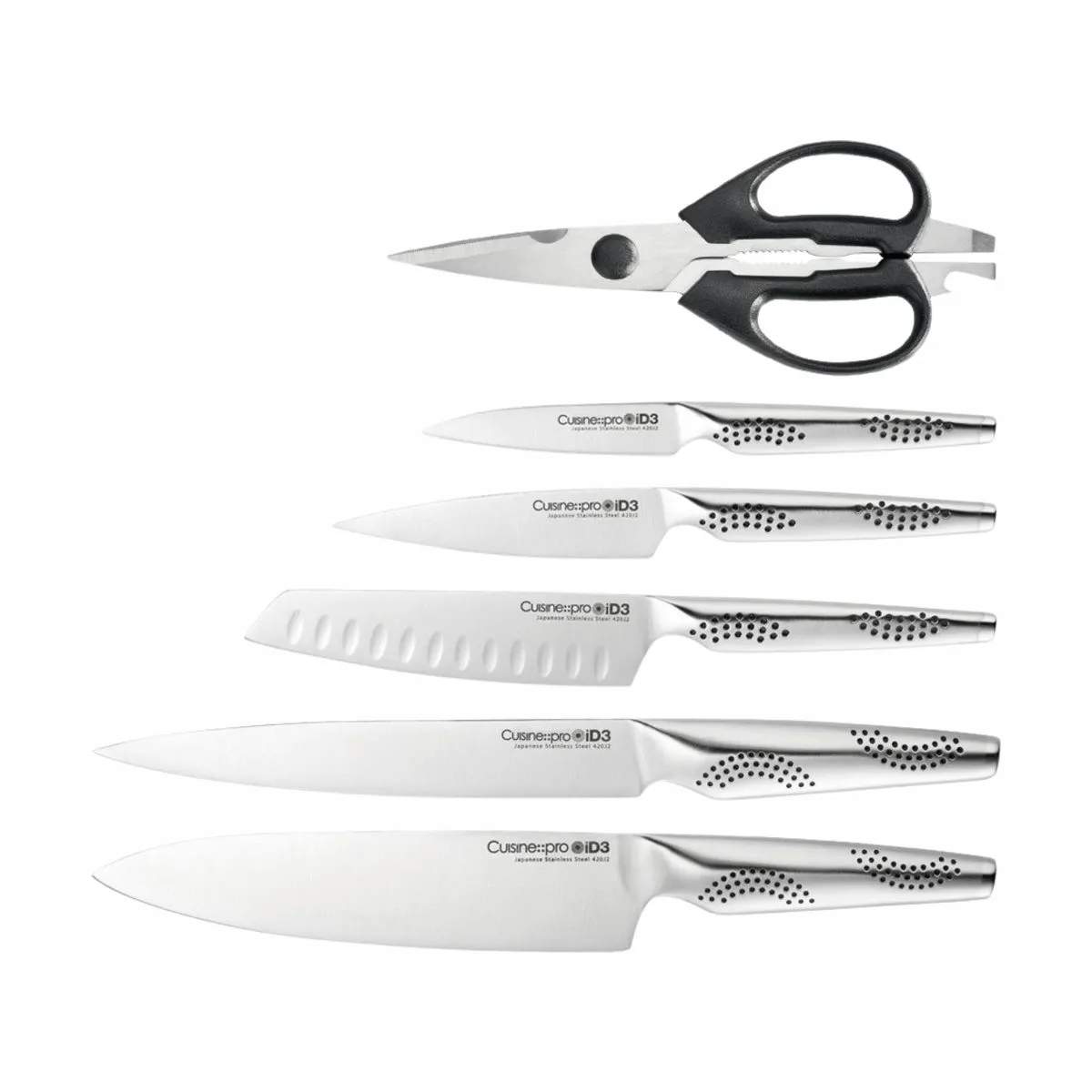 THE CUSTOM CHEF™ Knivblokke med knive Cuisine::pro®
iD3® Cuisine::pro iD3® Tora Knivblok - 7 dele i Sølvfarvet, 3