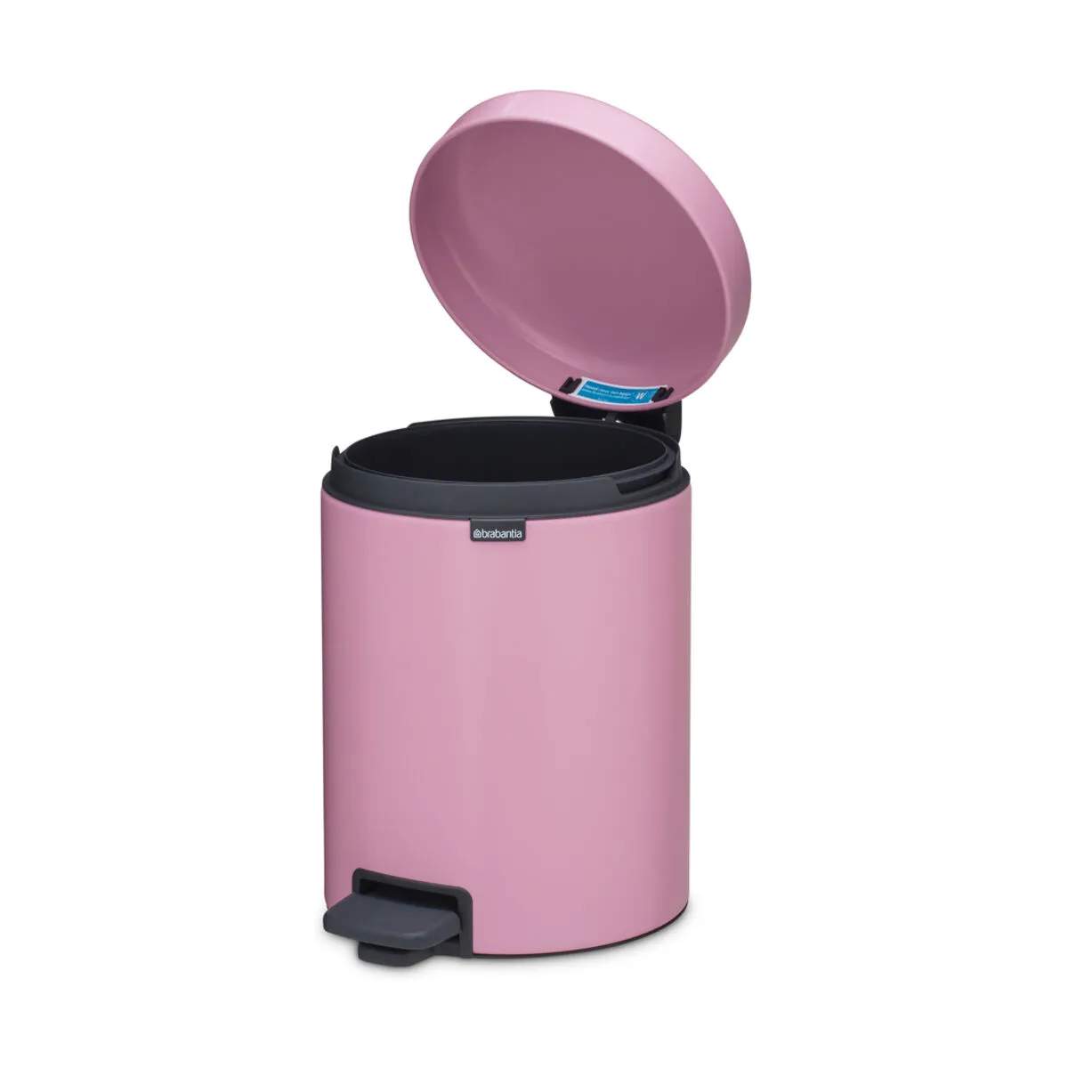 Brabantia Toiletspande NewIcon Pedalspand i Lilac Pink, 5 L, 4