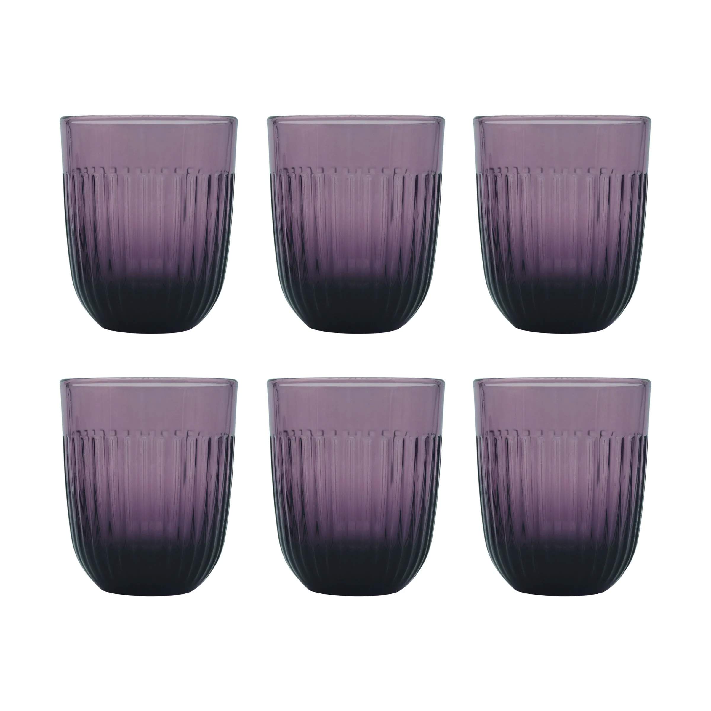 Quessant Vandglas - 6 stk., aubergine, large