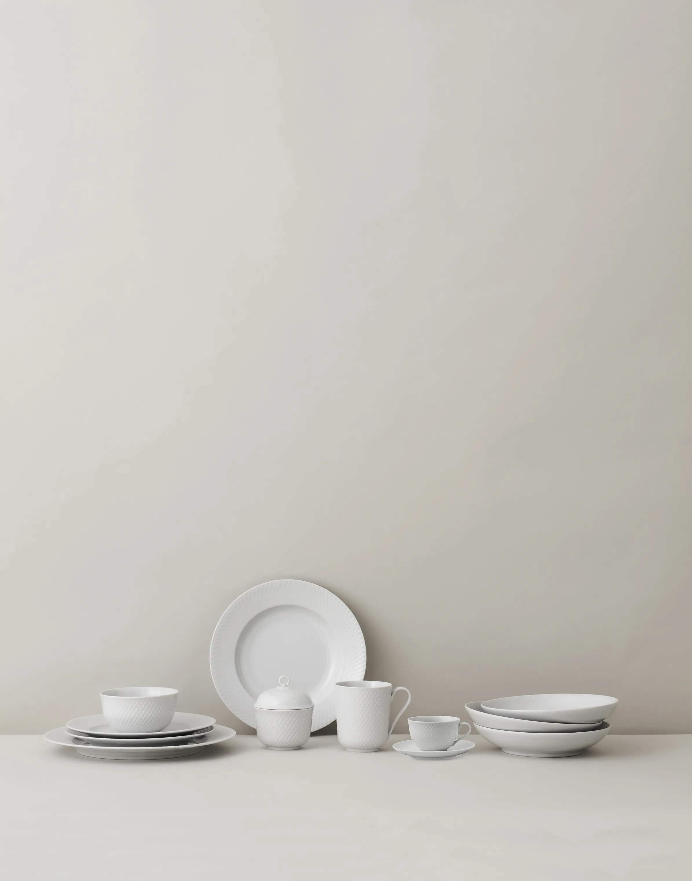 Lyngby Porcelæn Krus og kopper med hank Rhombe Krus - 2 stk. i Hvid, 33 cl, 3