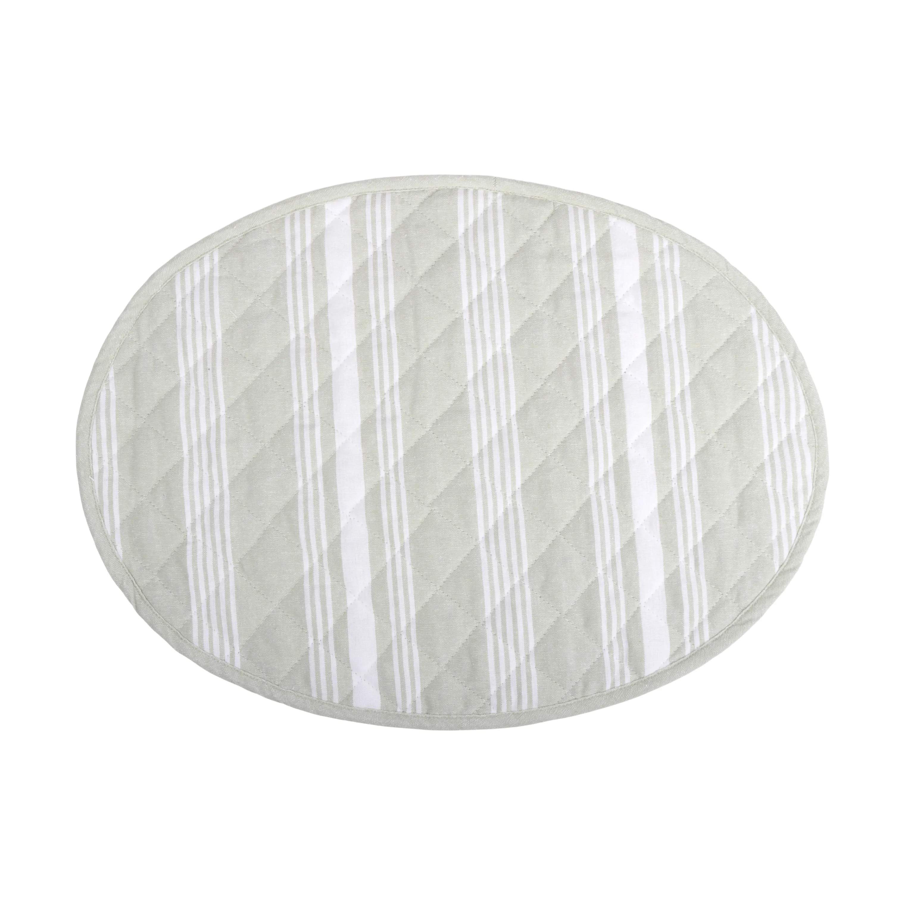 CASA Living Dækkeservietter Dækkeserviet i Lysegrøn/hvid stribet, 1