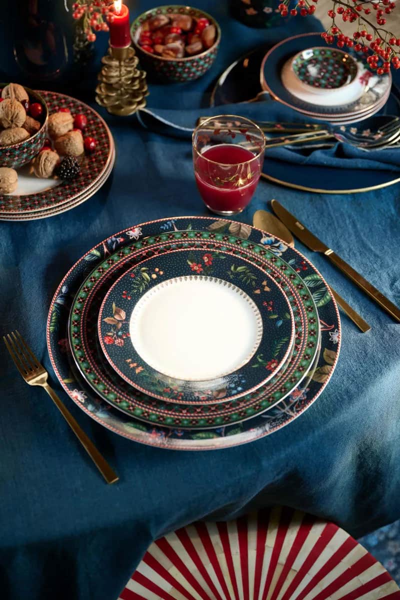 PIP Studio Frokosttallerkener Berry Blues Berry Blue Tallerken i Blå, 21 cm, 2