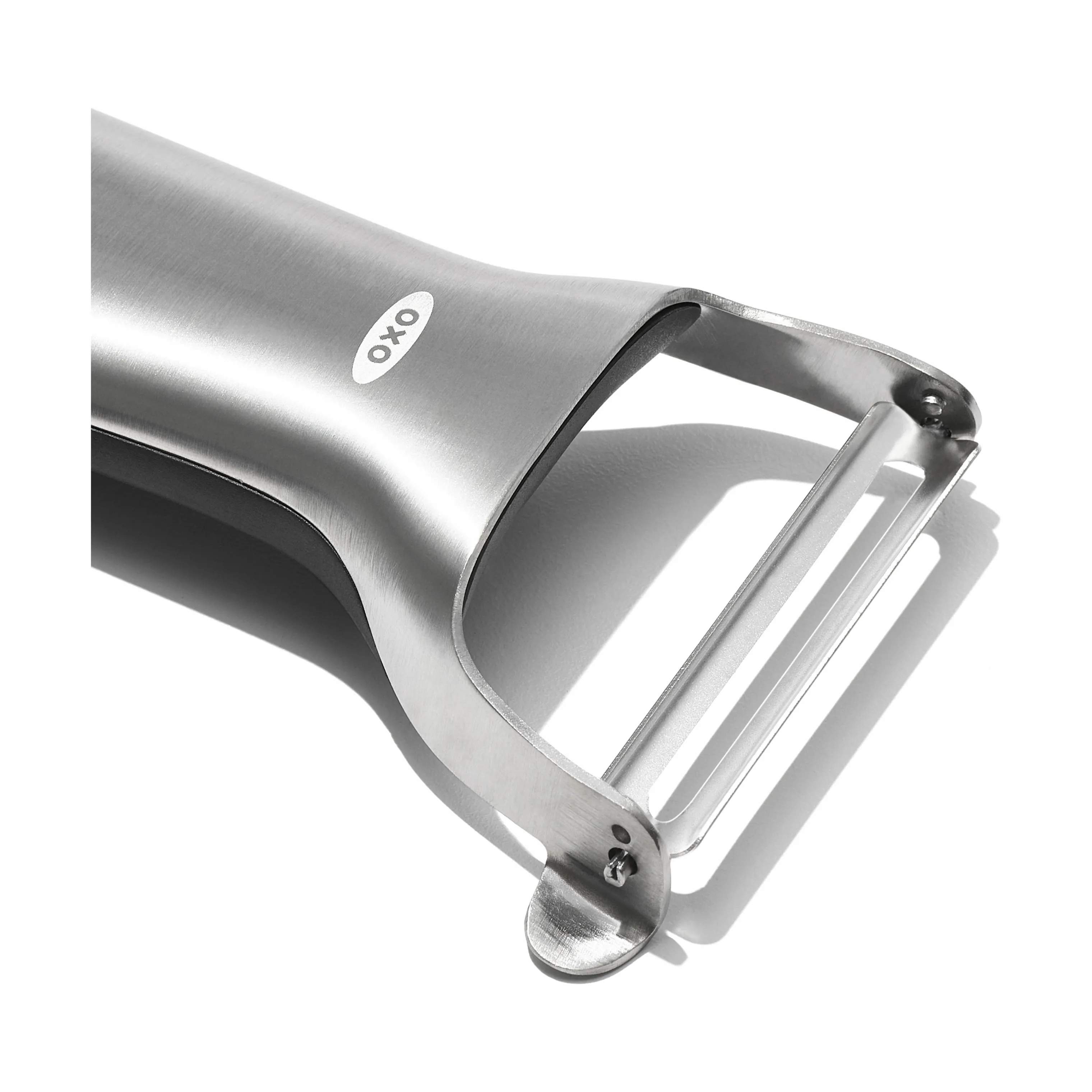 OXO Grøntsags- og kartoffelskrællere STEEL Y-Model Skrællekniv i B7,4 x L12,4 cm, 4