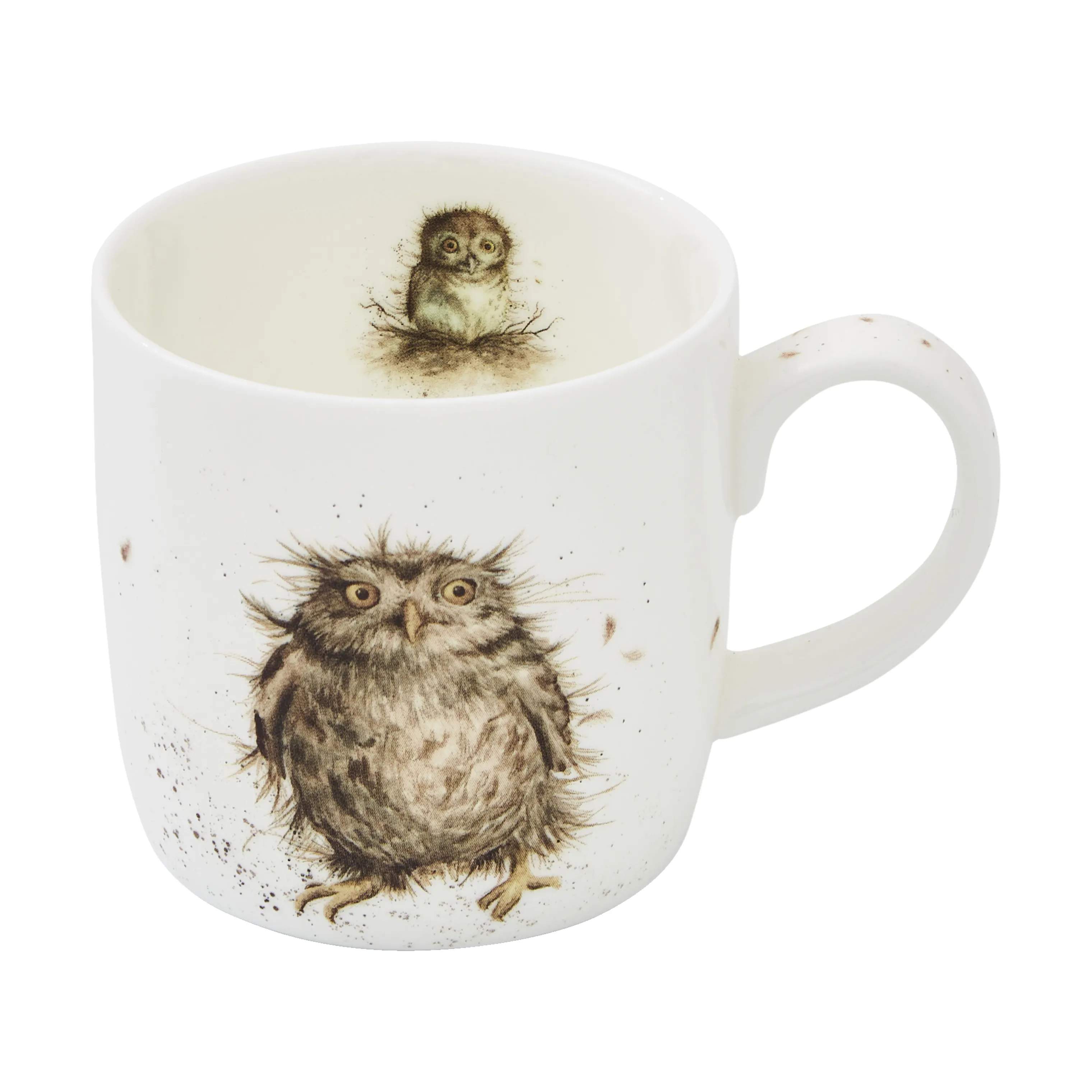 Royal Worcester Krus og kopper med hank Wrendale Krus - What a hoot i Ugle, 1