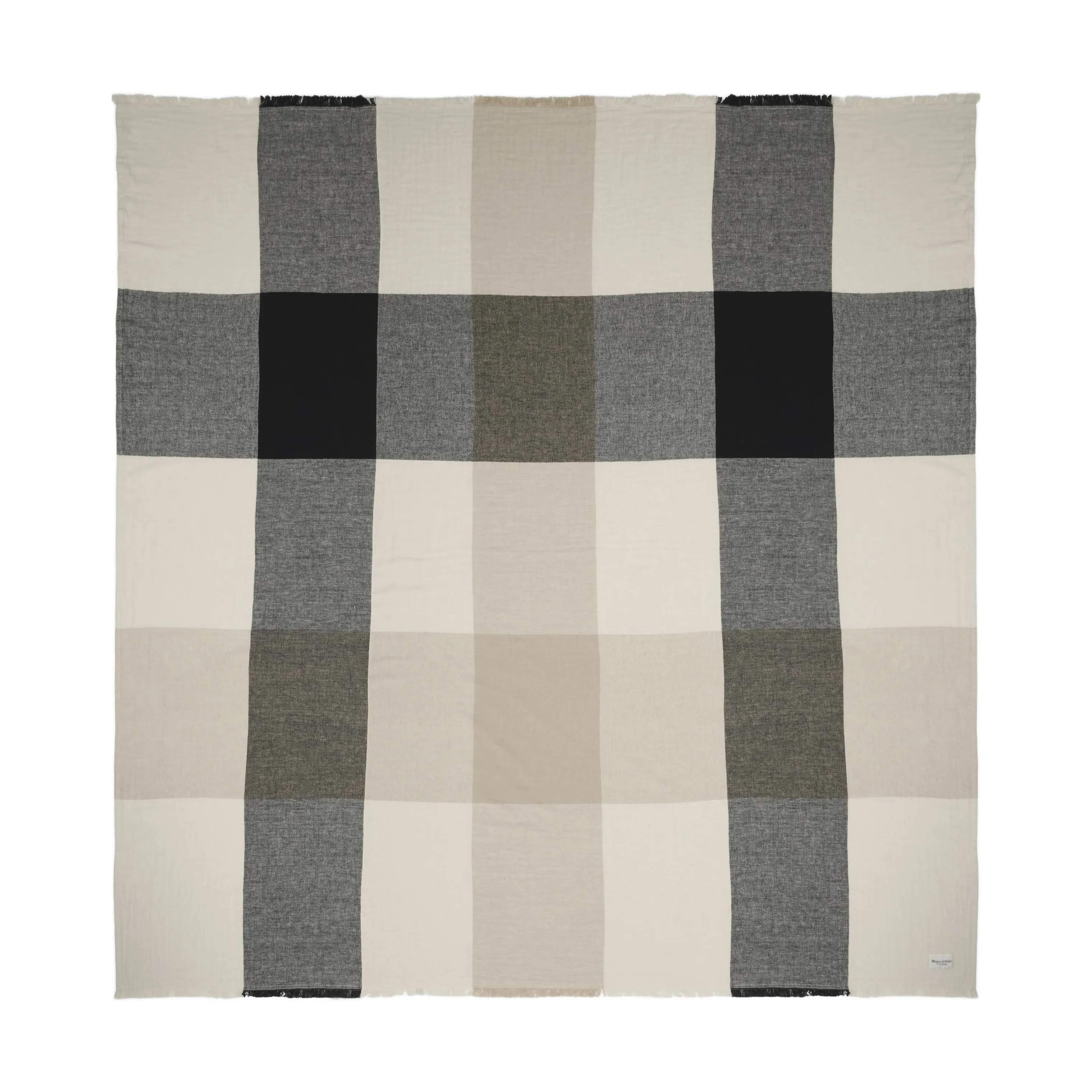 Essenza Plaider Erlend Plaid i Black, B200 x L200 cm, 3