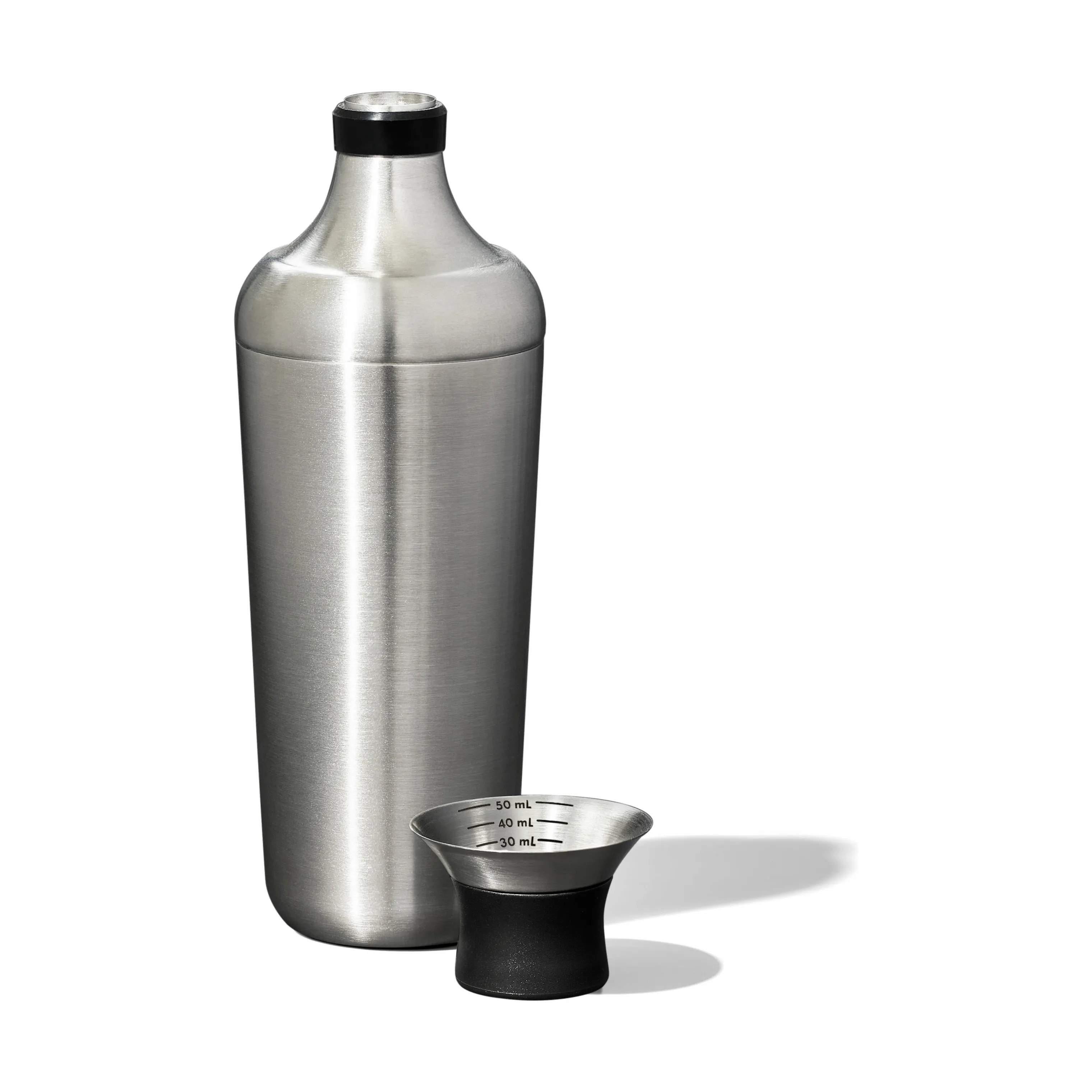 Steel Cocktail Shaker, stål/sort, large