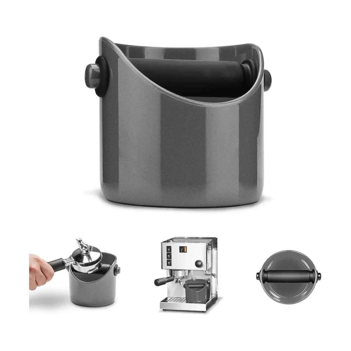 Dreamfarm Tilbehør til espressomaskiner Kaffegrumsbeholder i Grå, 11 cm, 2