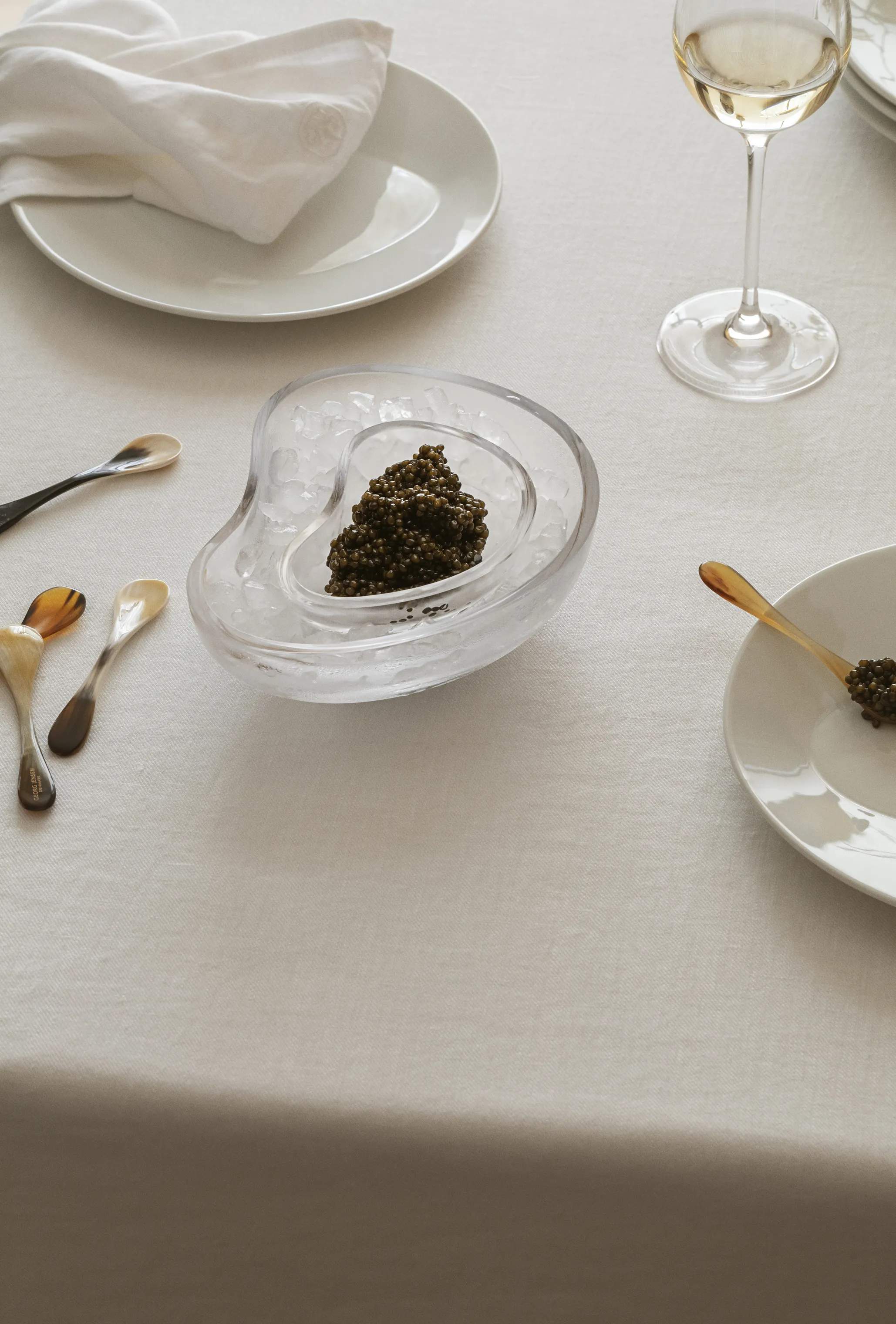 Georg Jensen Serveringsskåle Indulgence Kaviarskål i Glas, 2