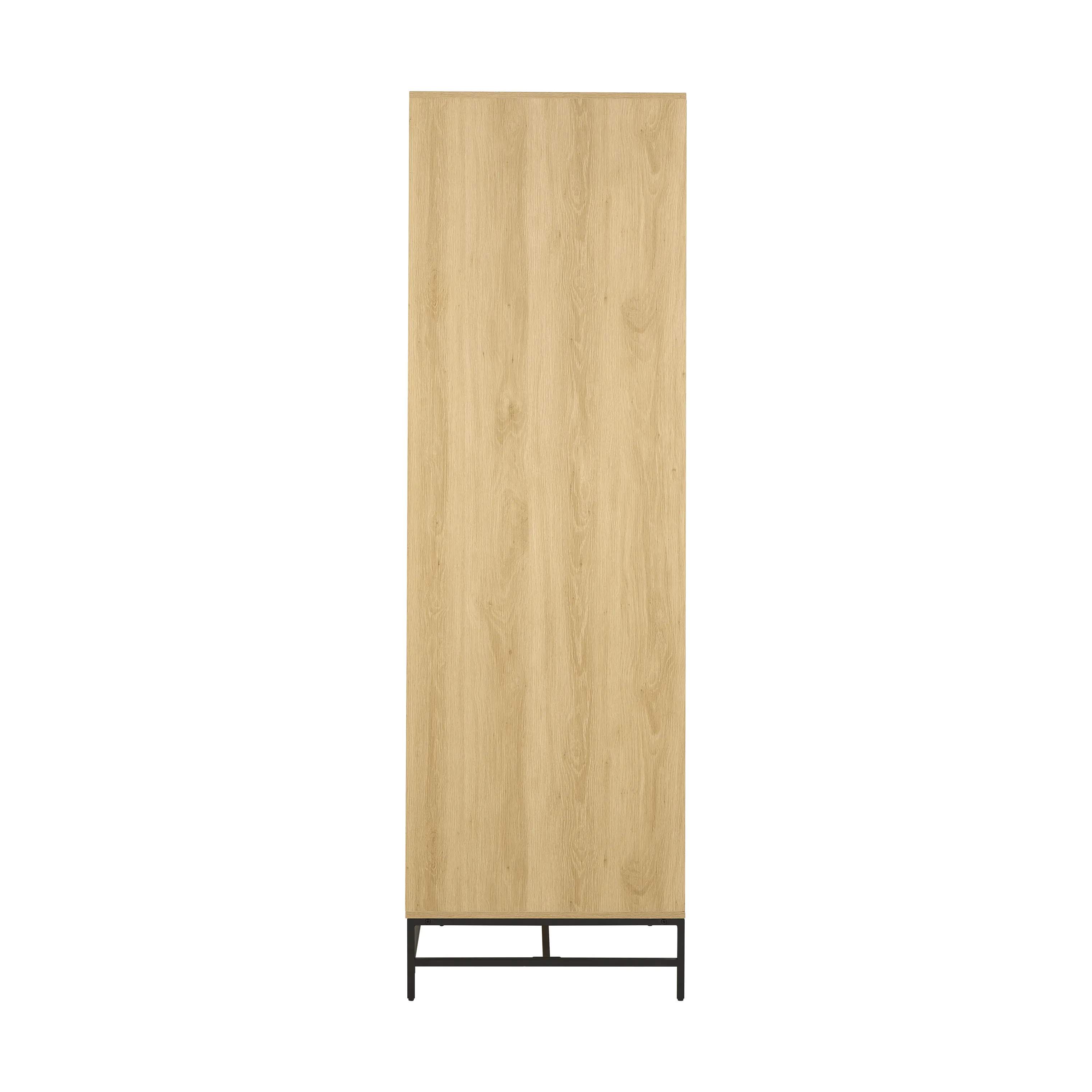 CASA Living Skabe Albany klædeskab i Natur, H200 x B99 cm, 4