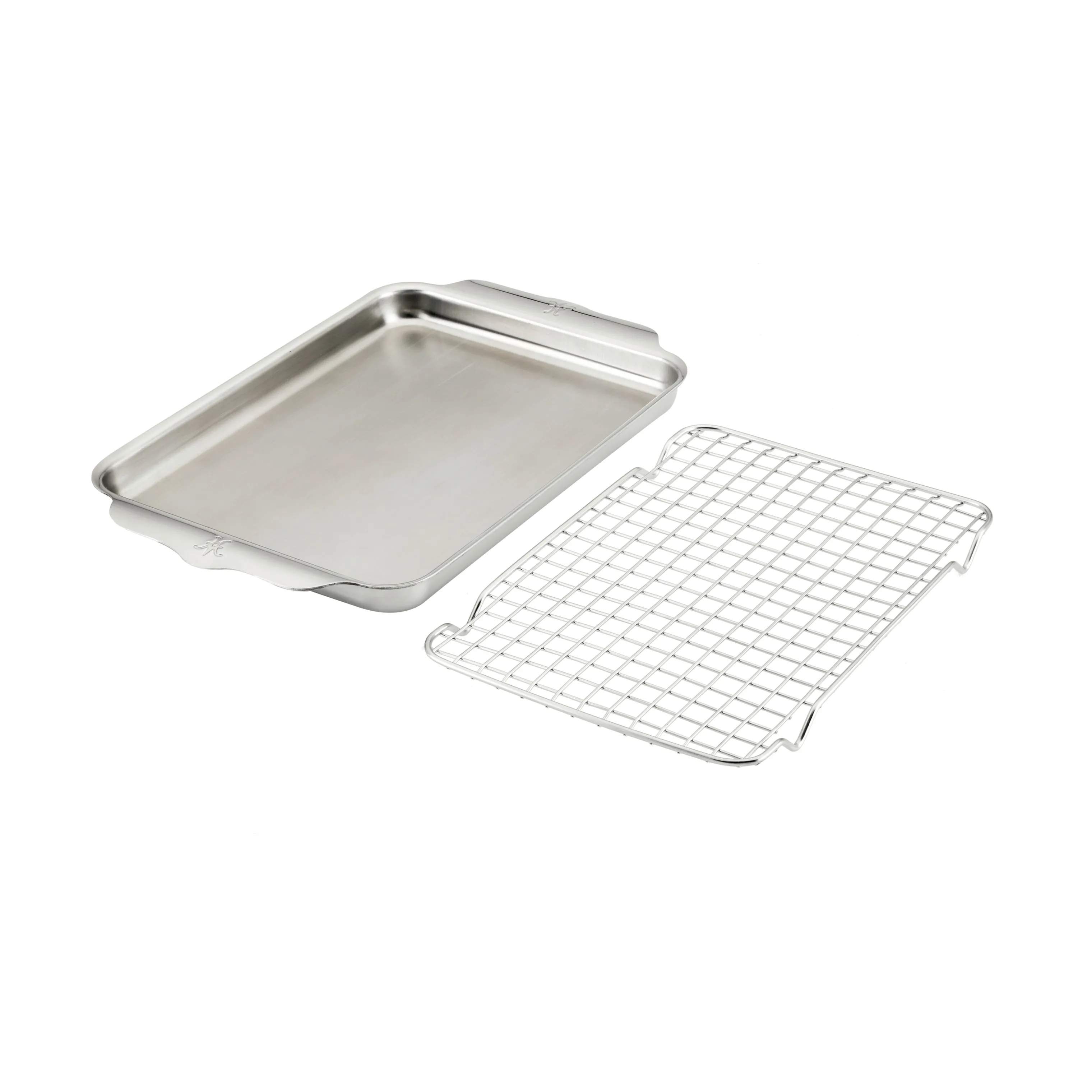 Hestan Bradepander OvenBond Bageplade m. rist i Rustfrit stål, B24,09 x L39,13 cm, 3