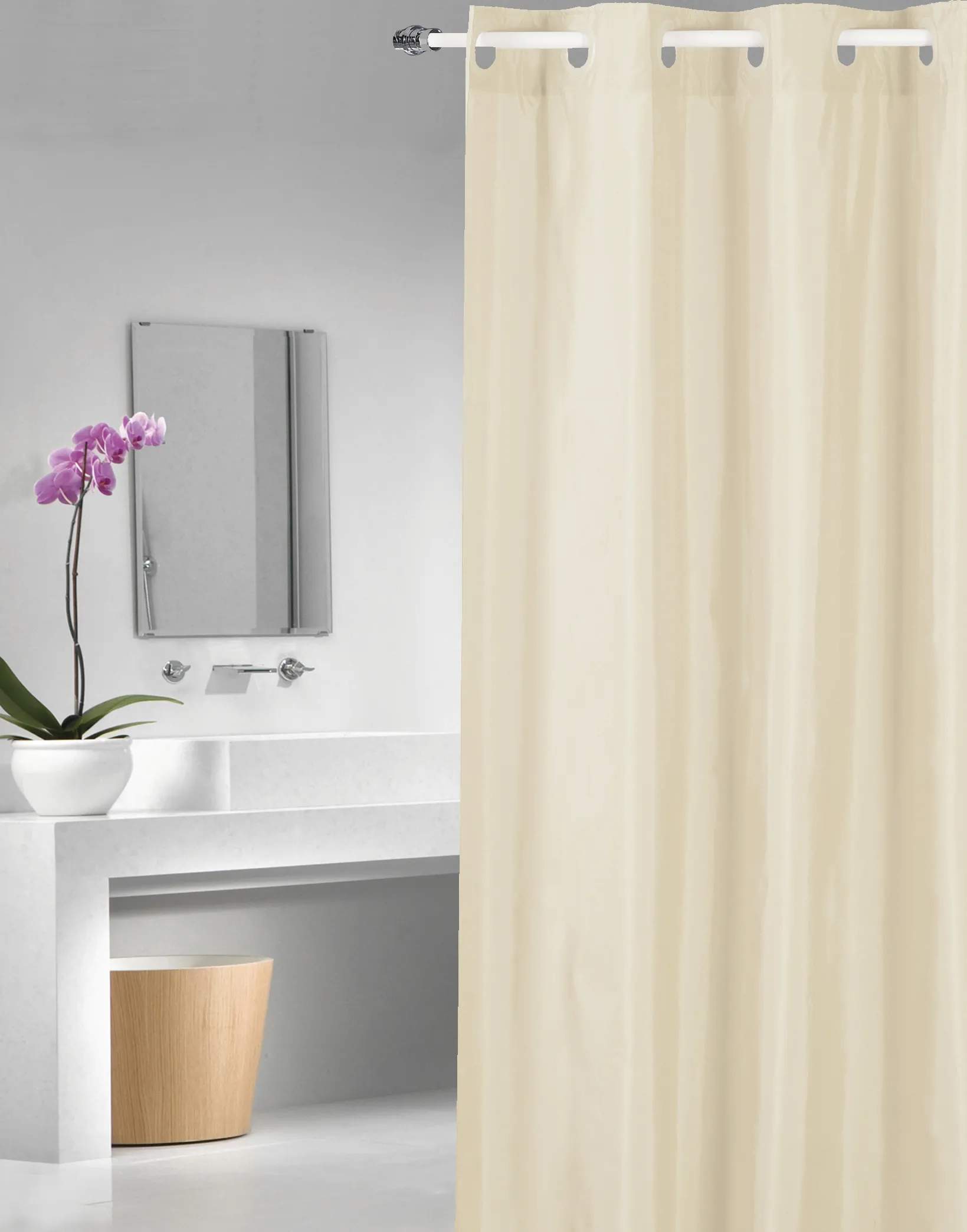 Badeforhæng, beige 1, large