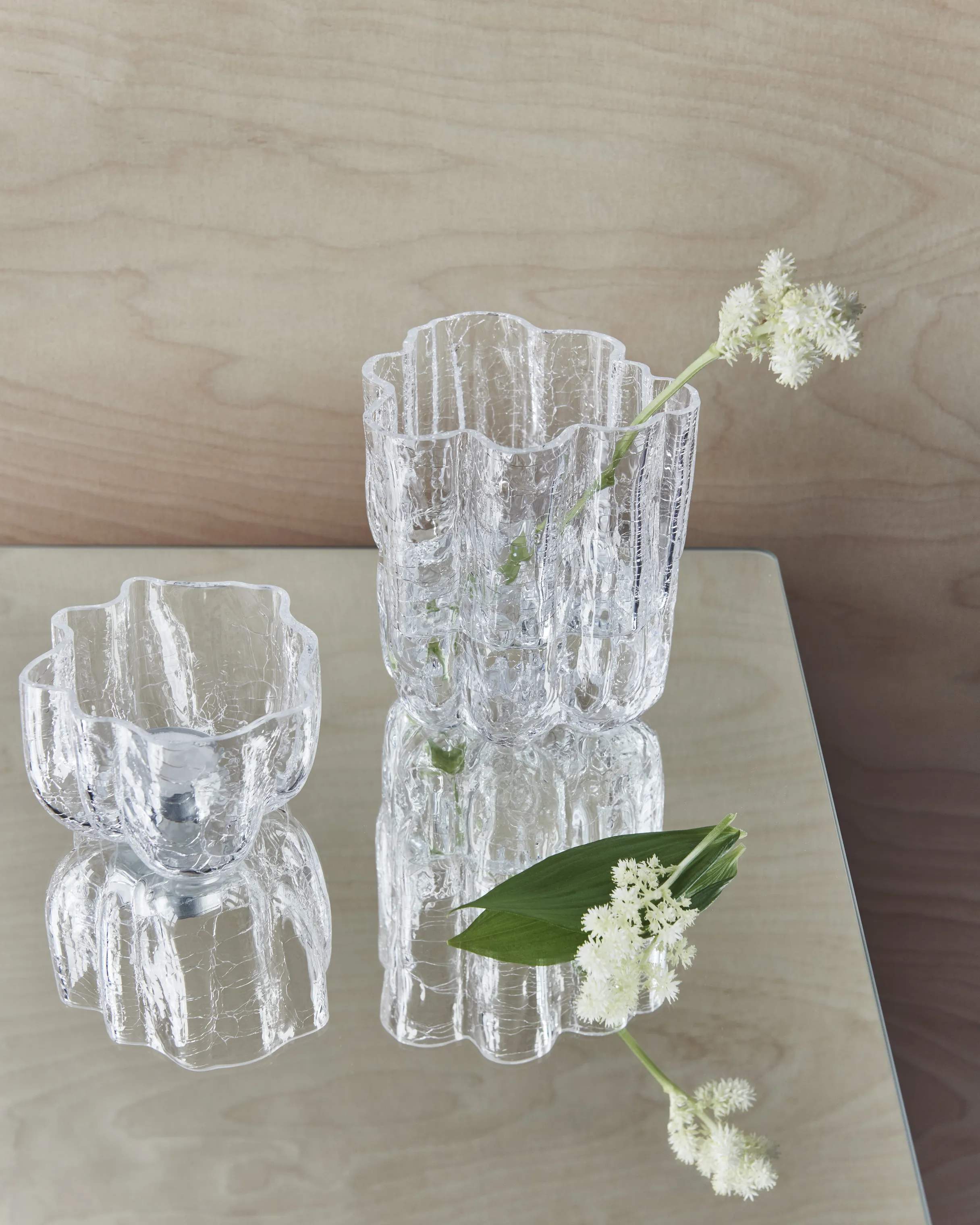 Kosta Boda Vaser Crackle Vase i Clear, 2