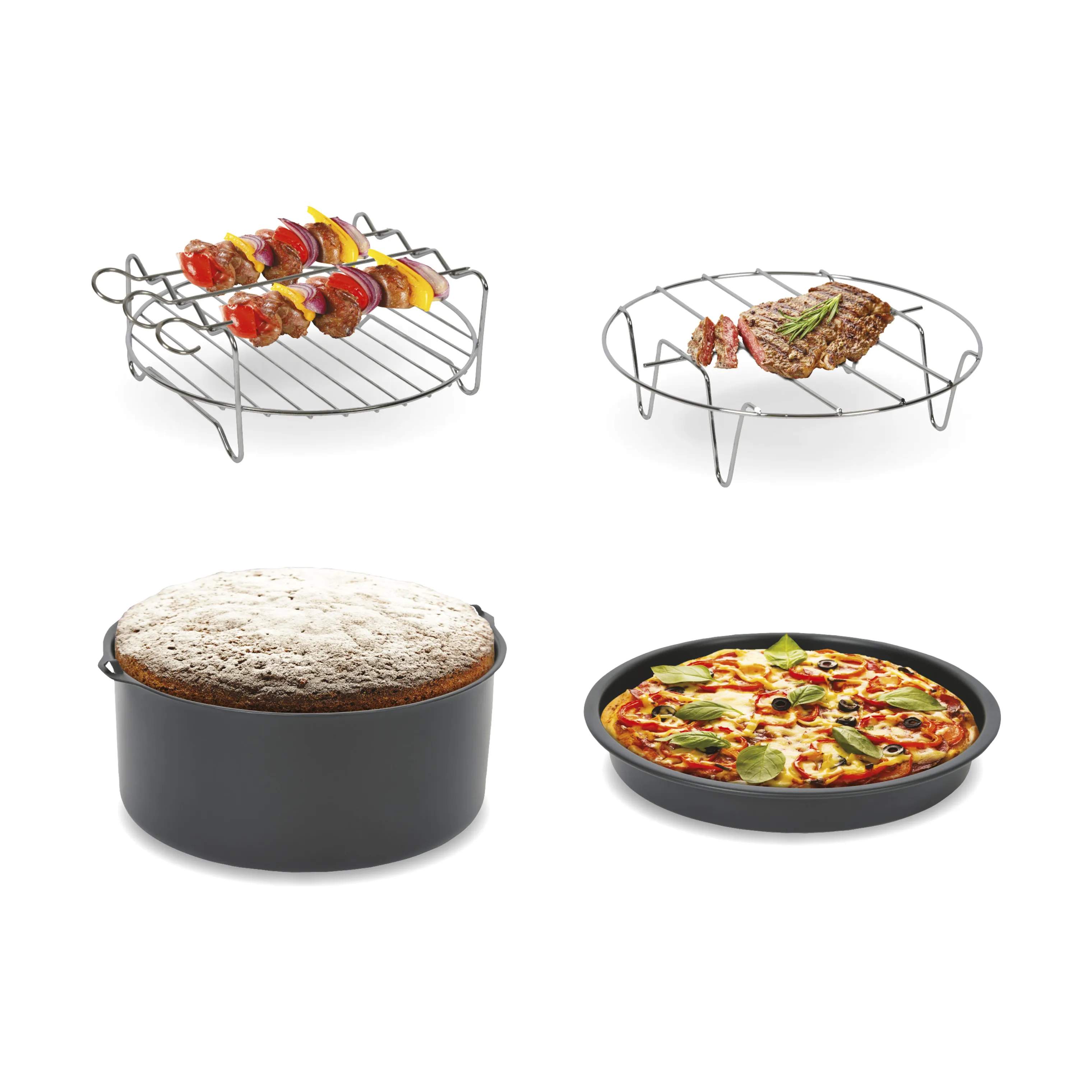 OBH Nordica Tilbehør til airfryers Airfryer tilbehørssæt XXL Easy Fry i Sølv / Sort, 2