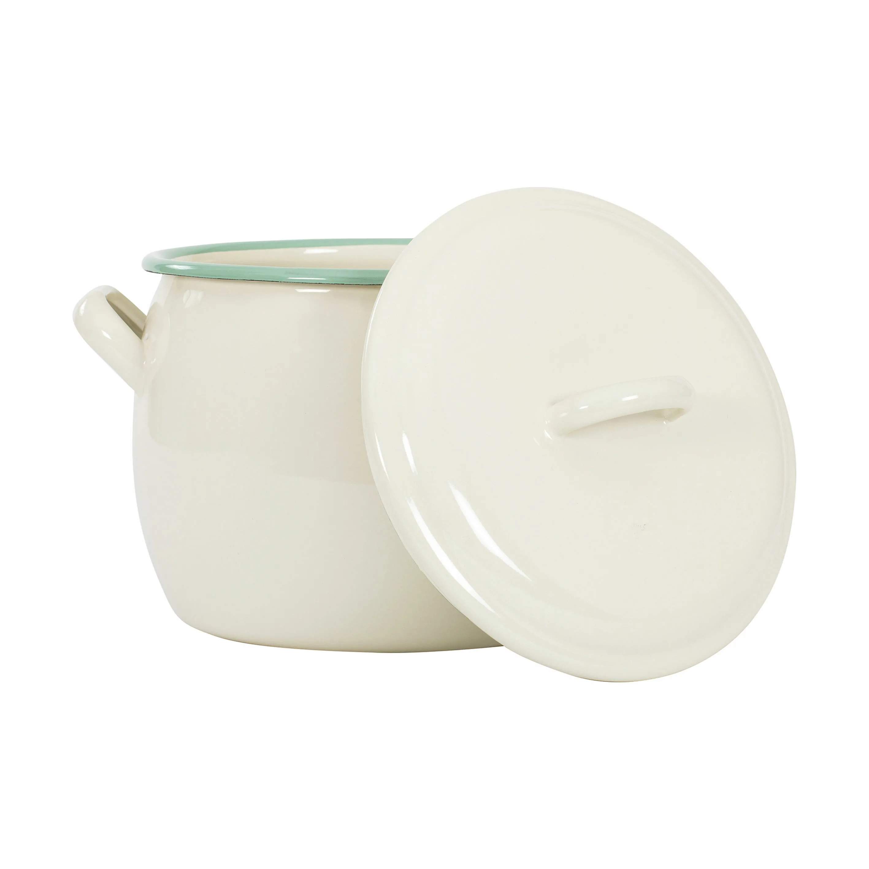 Kockums Jernverk Gryder Gryde i Cream Lux/Green, 4 L, 2