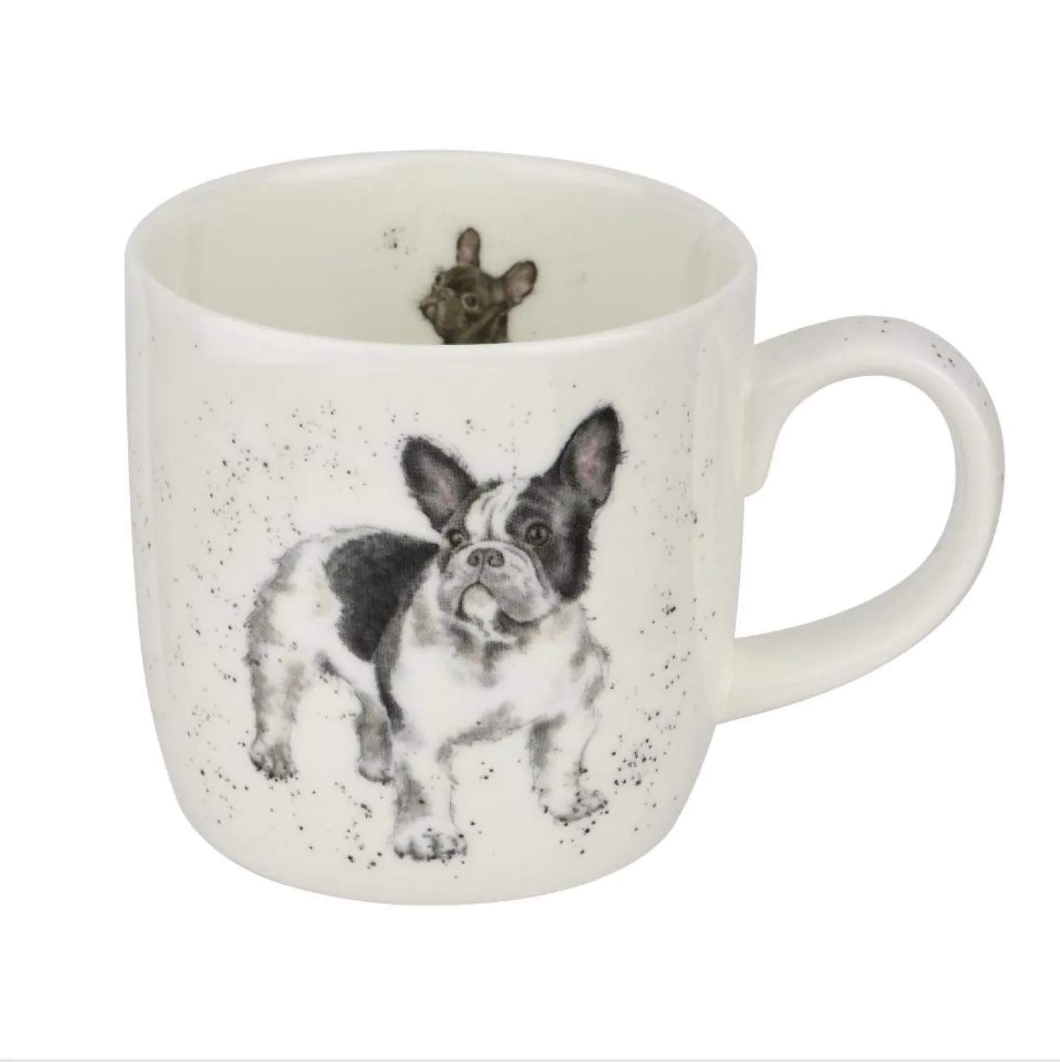Royal Worcester Krus og kopper med hank Wrendale Krus - Frenchie i Frenchie hund, 1