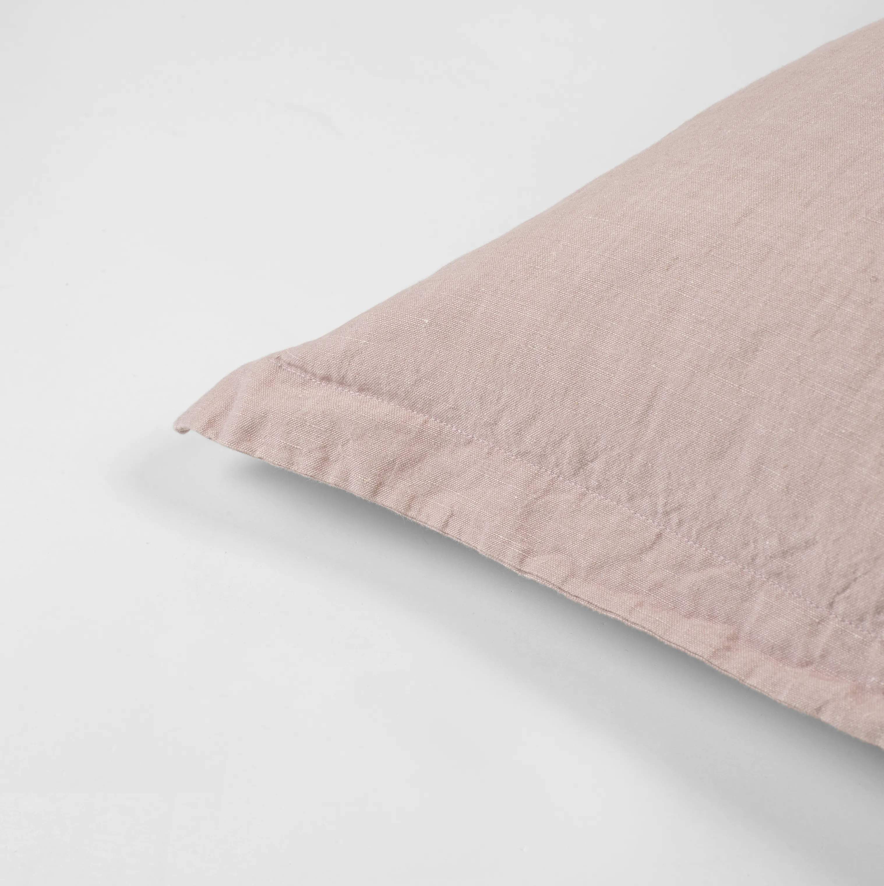 Broste Copenhagen Pyntepudebetræk Linn Pudebetræk i Mauve Pink, B60 x L60 cm, 2