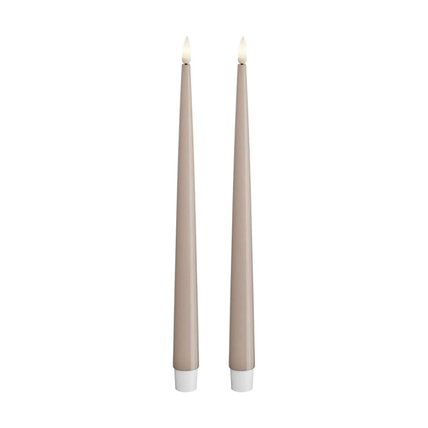 Deluxe Homeart LED-lys Real Flame LED Kertelys m. lak - 2 stk. i Rose, 28 cm, 1