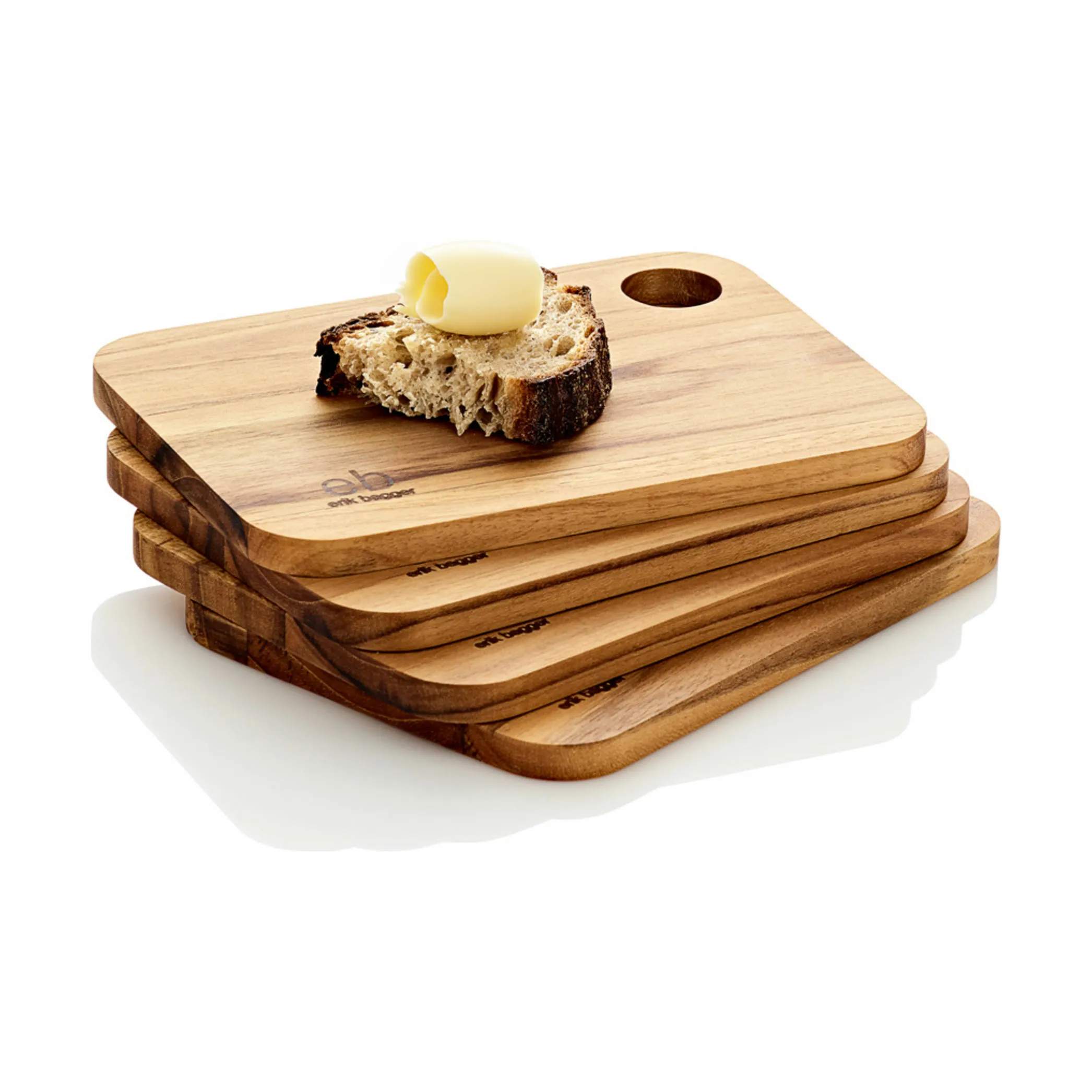 erik bagger a/s Smørebrætter Core Smørebrætter - 4 stk. i Teak, 4