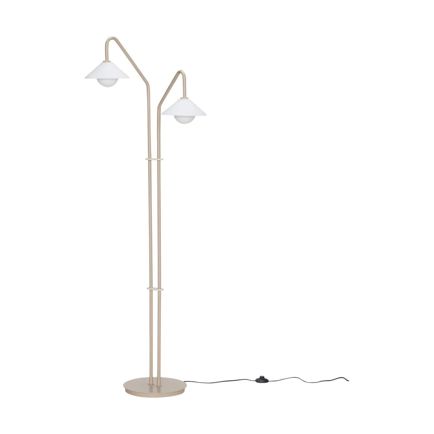 Hübsch Gulvlamper Como Gulvlampe i Beige/Hvid, 1