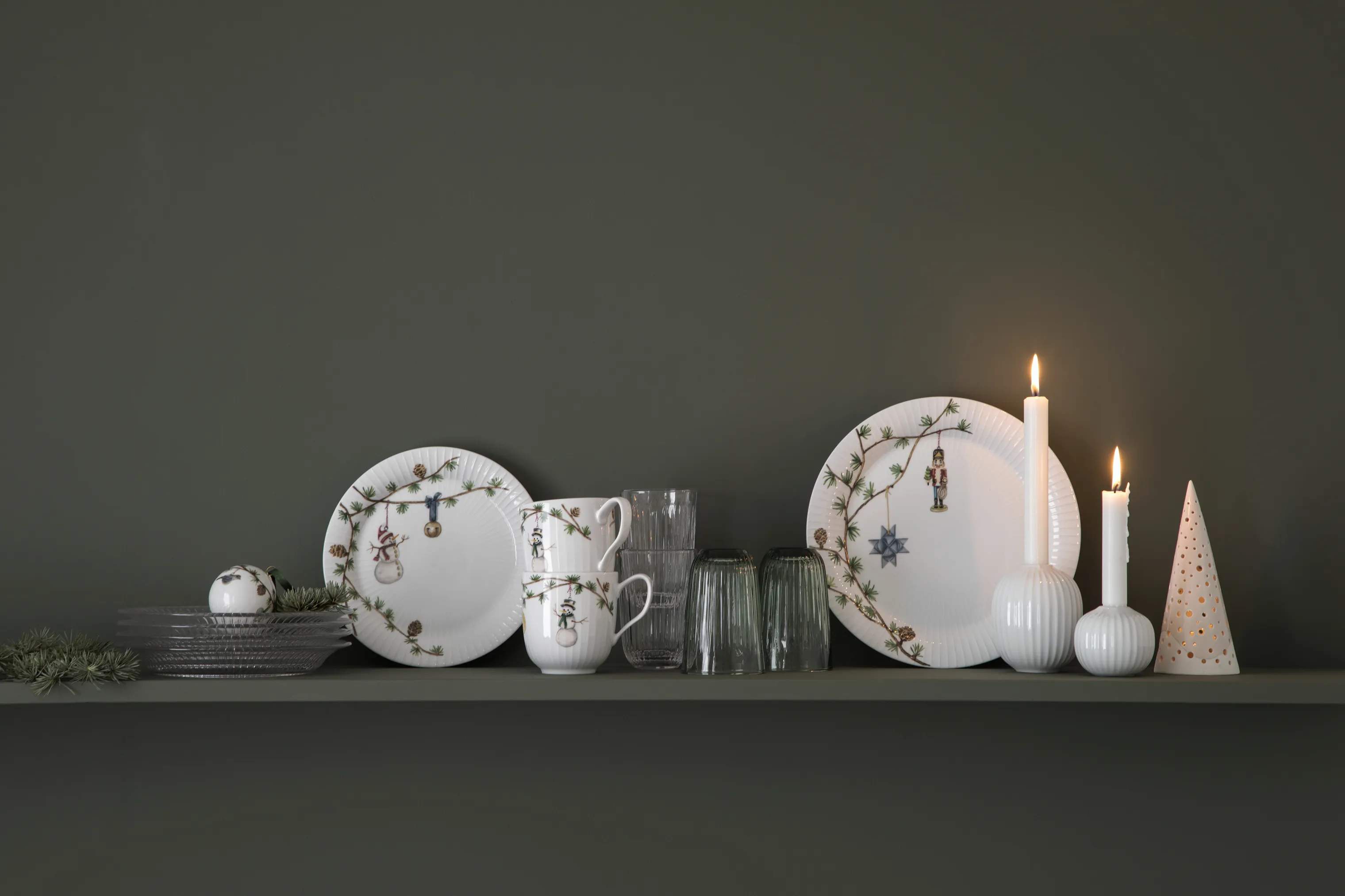 Kähler Frokosttallerkener Hammershøi Jul Frokosttallerken i Hvid, 22 cm, 4