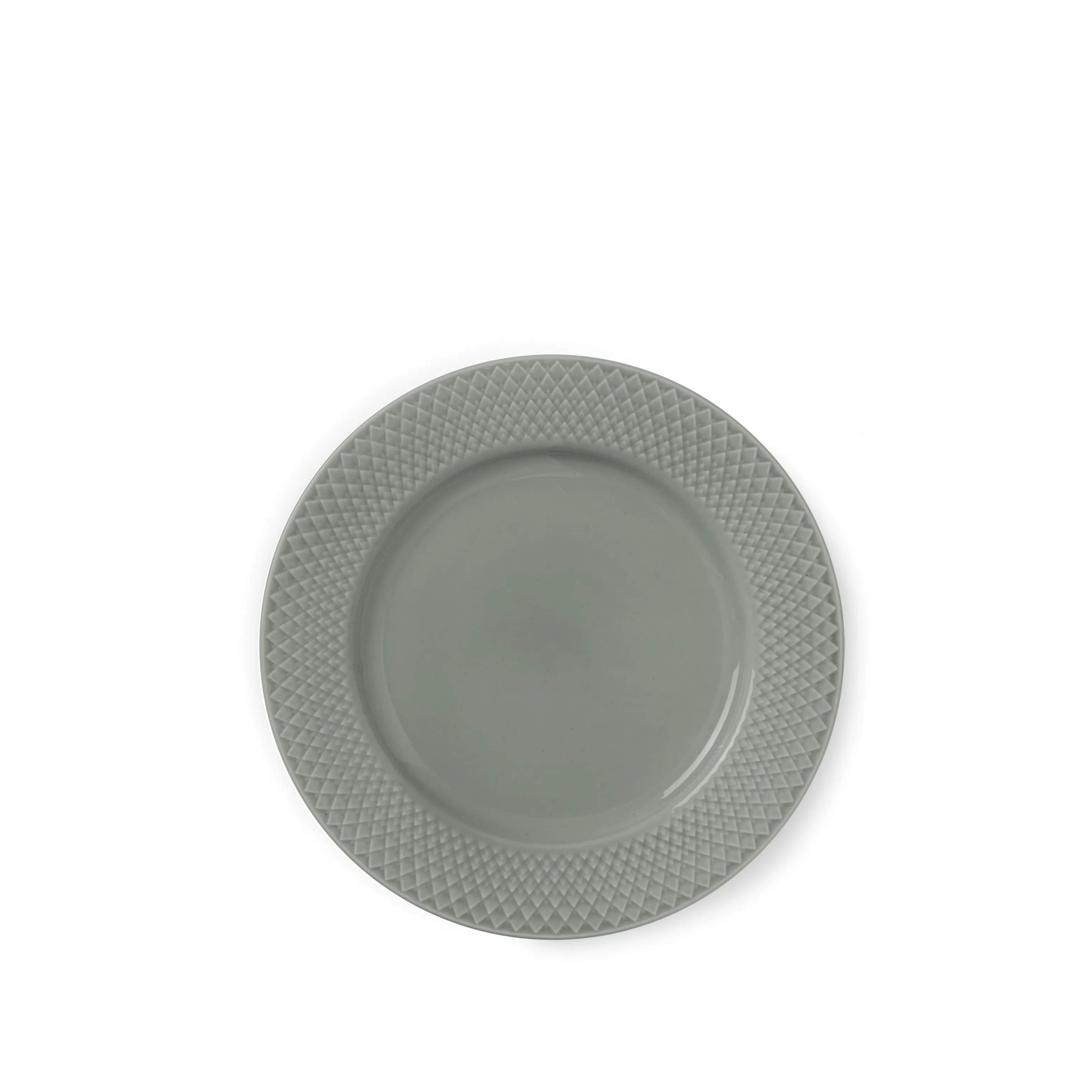 Lyngby Porcelæn Middagstallerkener Rhombe Earth Middagstallerken i Moss, 27 cm, 1