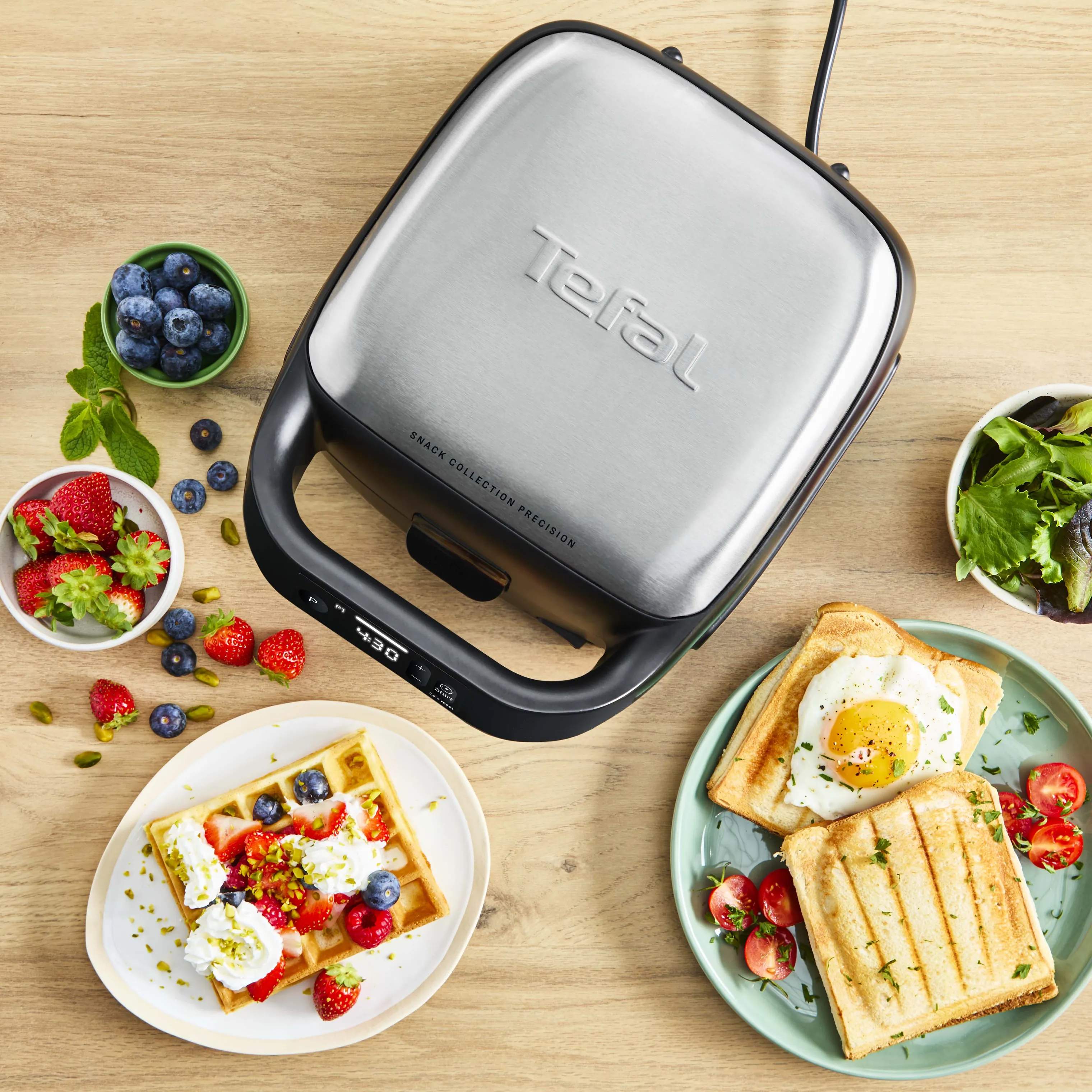 Tefal Toastere Snack Collection Digital Multigrill i Sølv / Sort, 3
