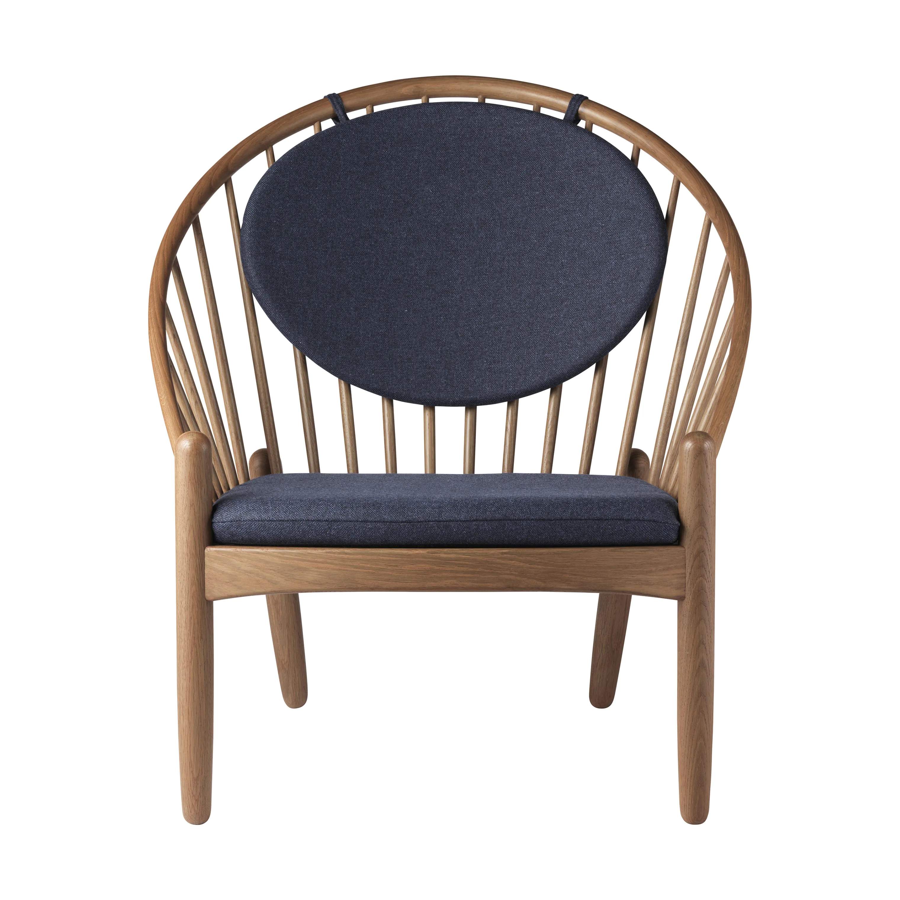J166 Jørna Lænestol, dark blue/røget, large