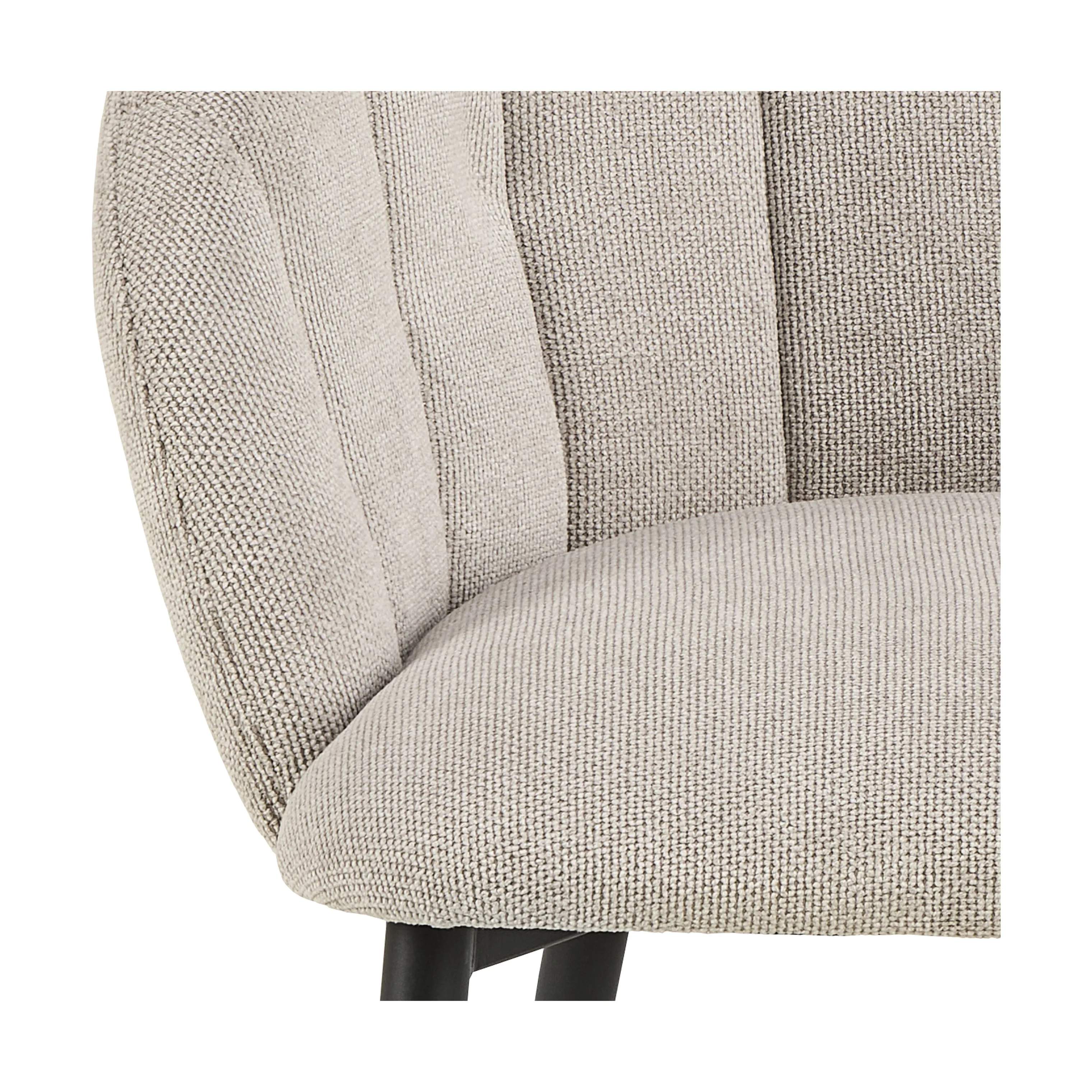 CASA Living Spisebordsstole Daniella Spisebordsstol i Beige/mat sort, 5