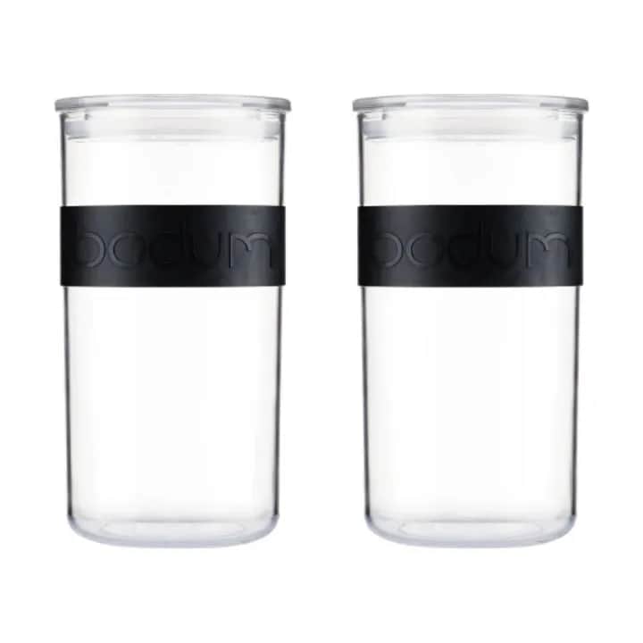 Presso Opbvaringsglas - 2 stk., sort, large
