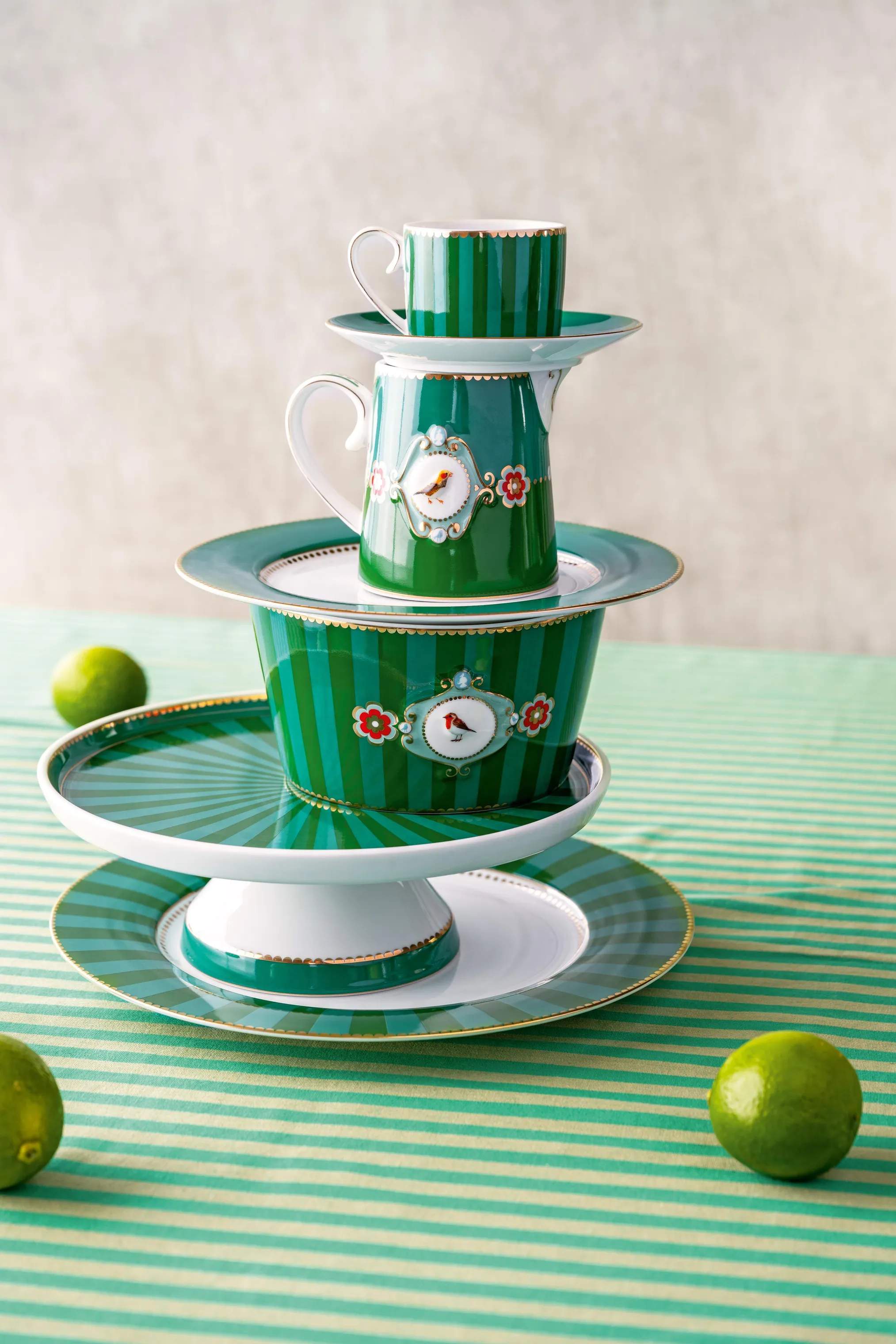 PIP Studio Serveringsfade Love Birds Fad i Green, 3