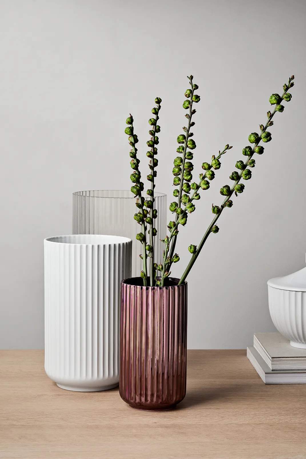 Lyngby Porcelæn Vaser Vase i Lilla, 20,5 cm, 2