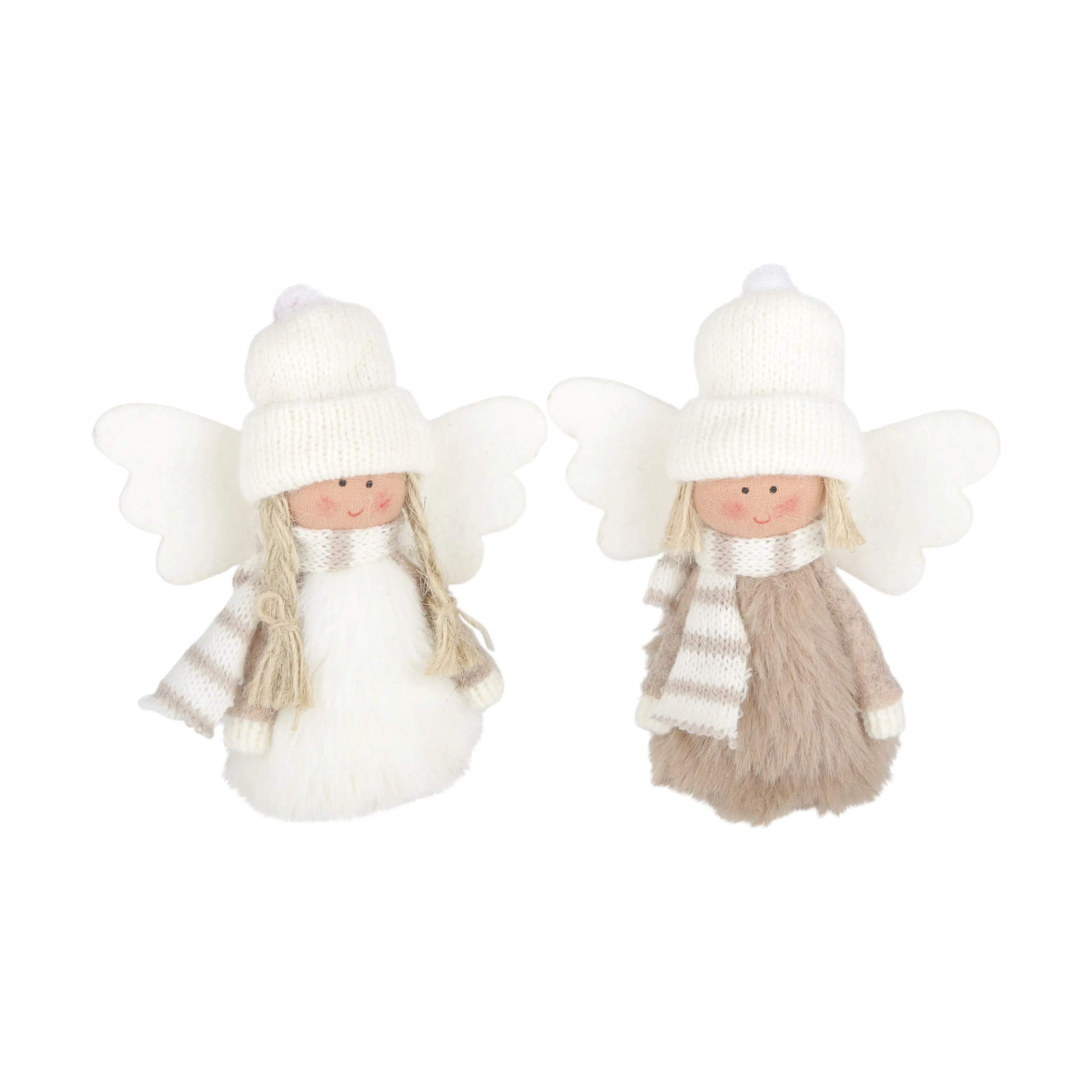 Casa Christmas Julefigurer Filtengel i Hvid, 2