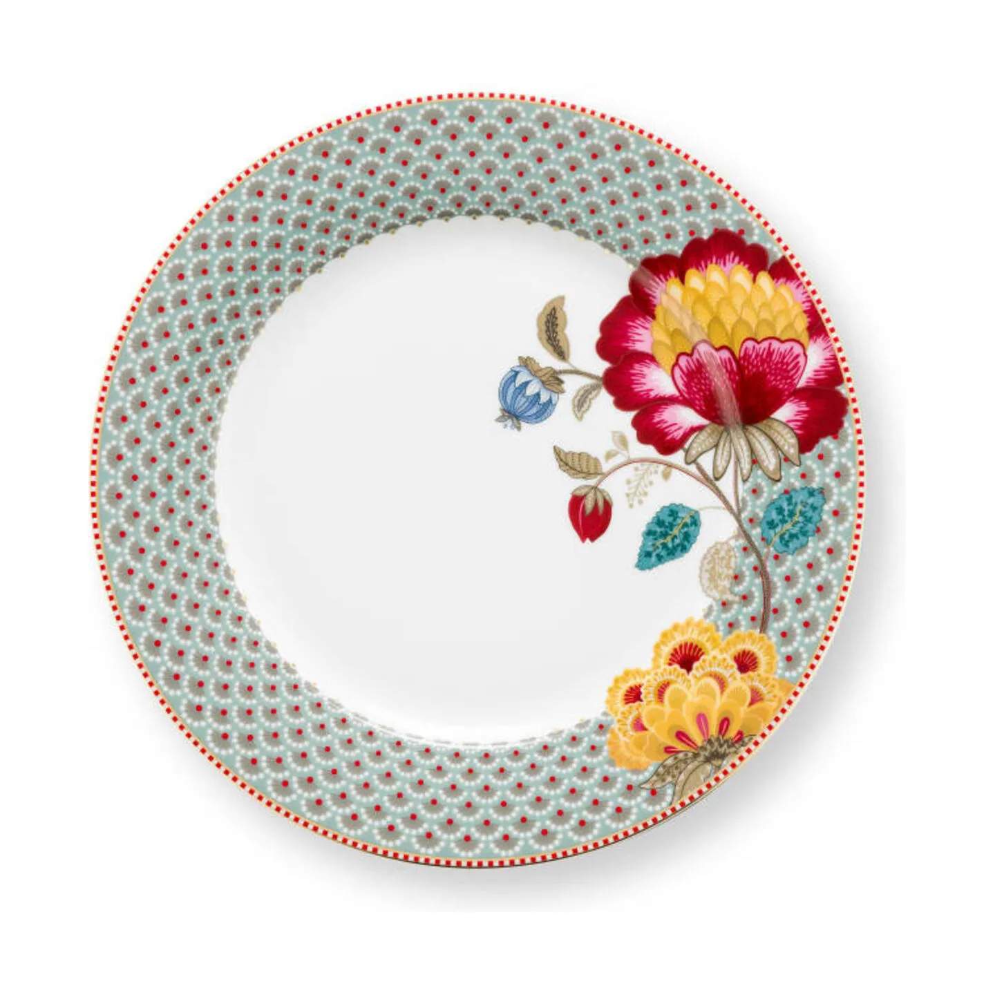 PIP Studio Frokosttallerkener Blooming Tales Tallerken i Blue, 26,7 cm, 1