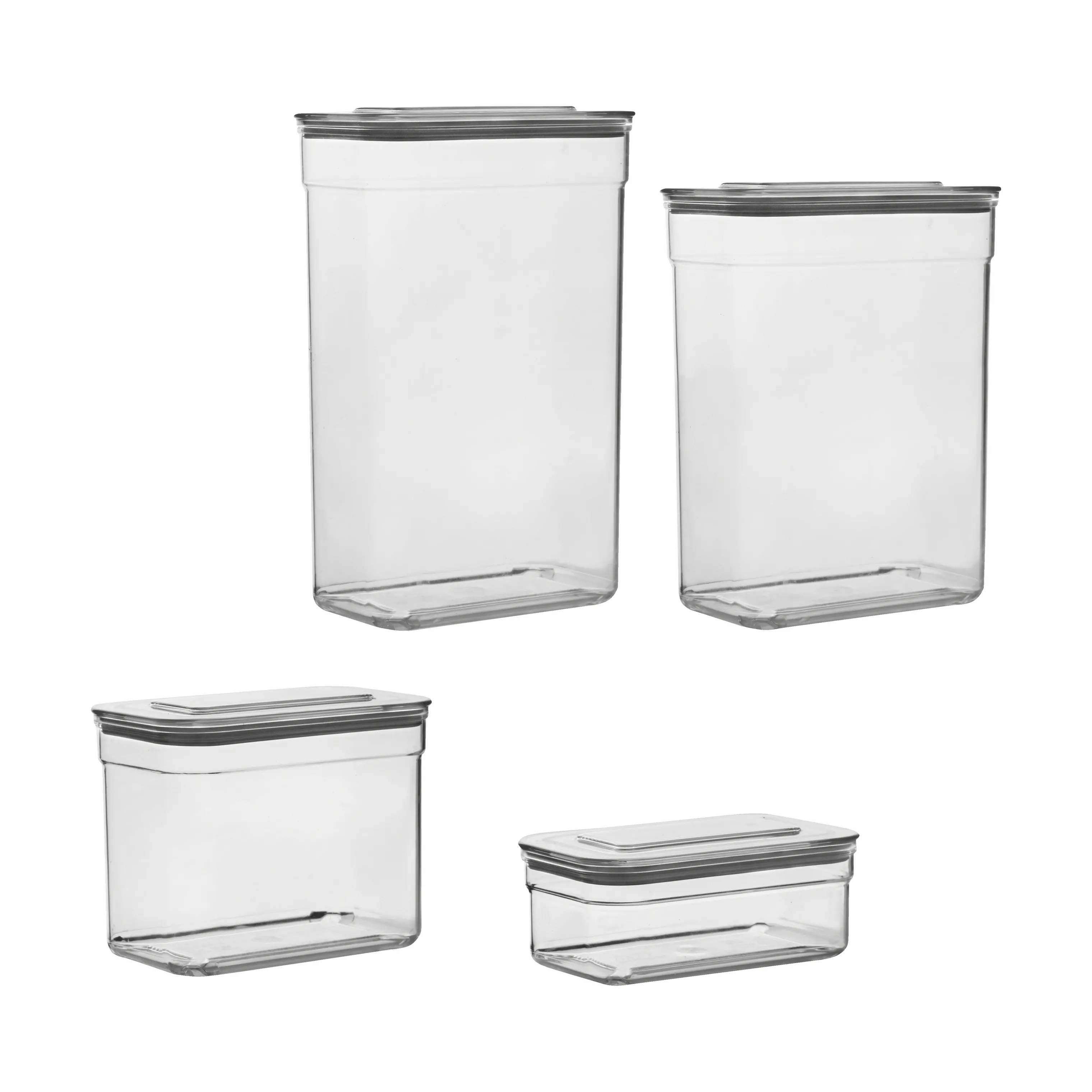 Cook & Baker Opbevaringsbokse Opbevaringsboks - 9 stk. i Klar/grå, 2.6 L, 4