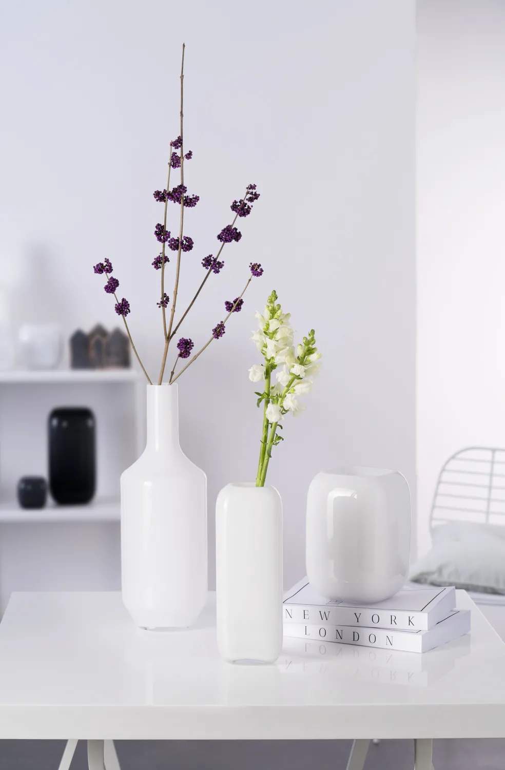 Leonardo Vaser Milano Vase i Hvid, 2