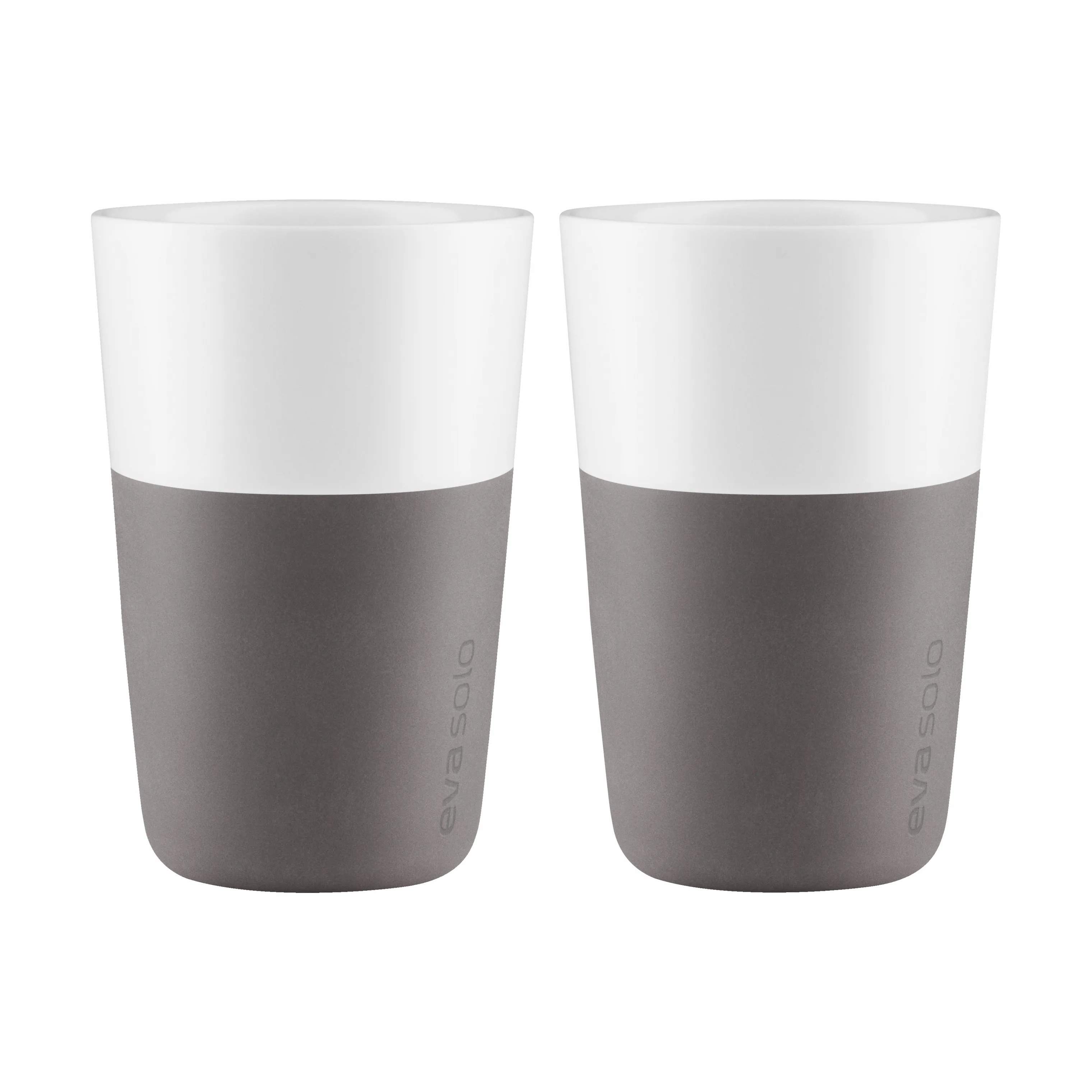 Cafe Latte Krus - 2 stk., grey, large