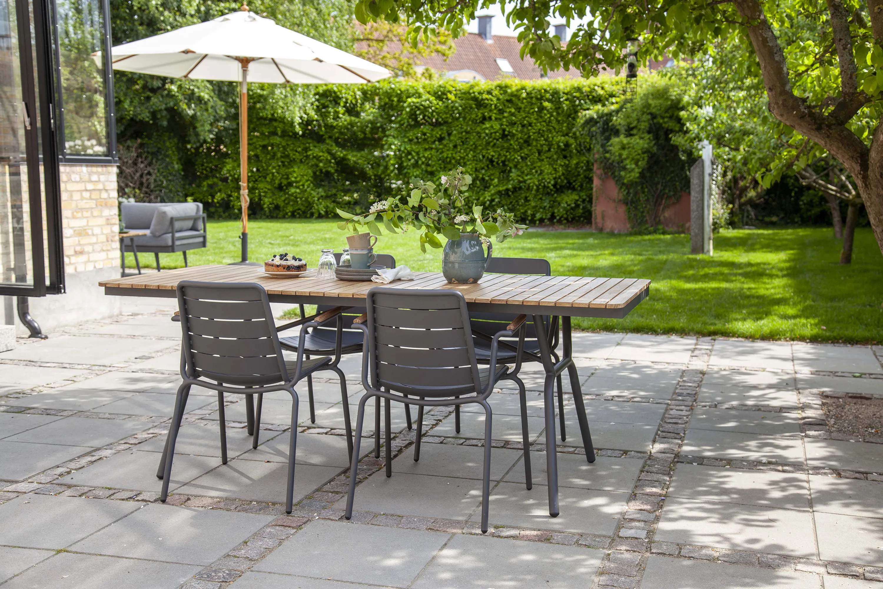 cinas Havespiseborde Parc Havebord i Antracit/Teak, 6