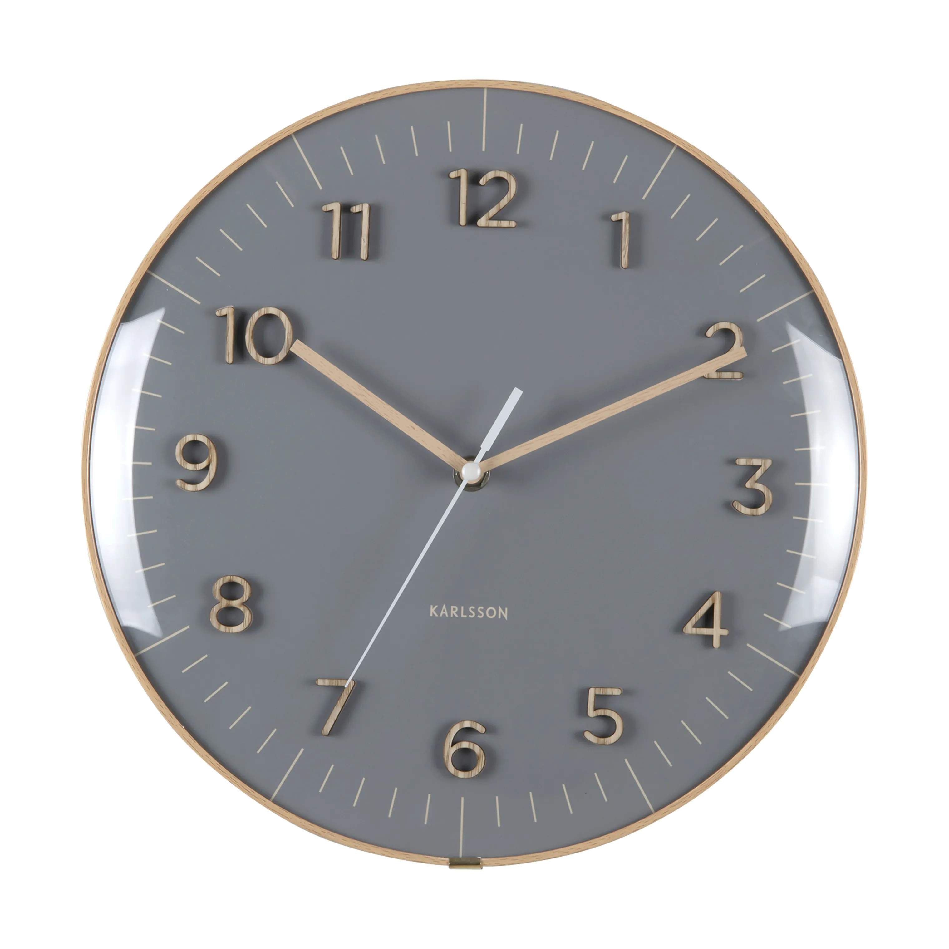 Karlsson Vægure Esencia Dome Vægur i Grey, 1