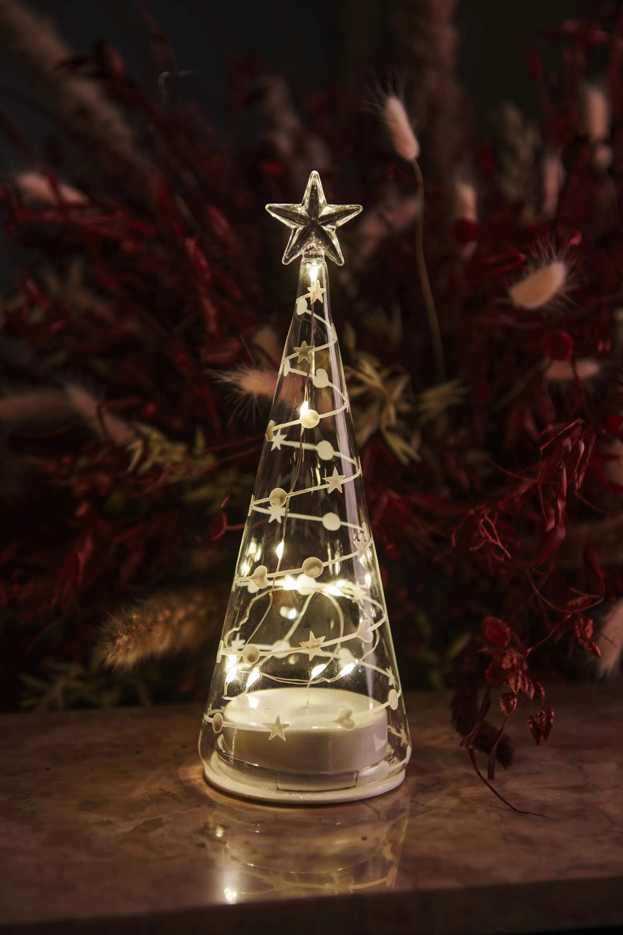 Sirius Lysdekoration Sweet Christmas Lysdekoration - Juletræ i 22 cm, 2